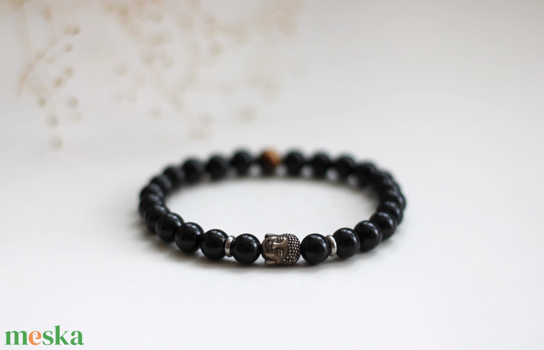 Védelmező férfi ásvány karkötő - ékszer - karkötő - ásványkarkötő - Meska.hu