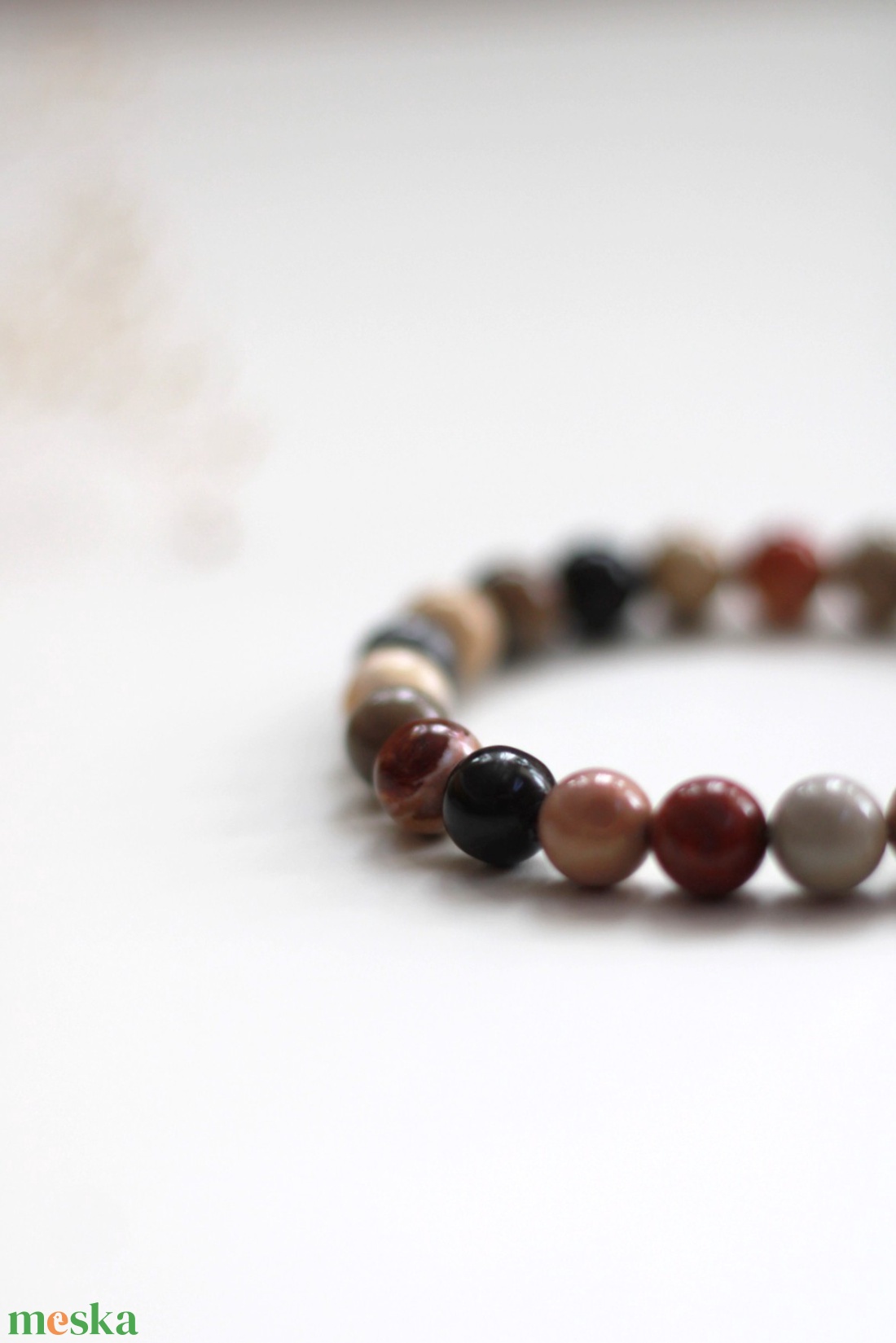 Örömteli élet óceán jáspis karkötő - ékszer - karkötő - gyöngyös karkötő - Meska.hu