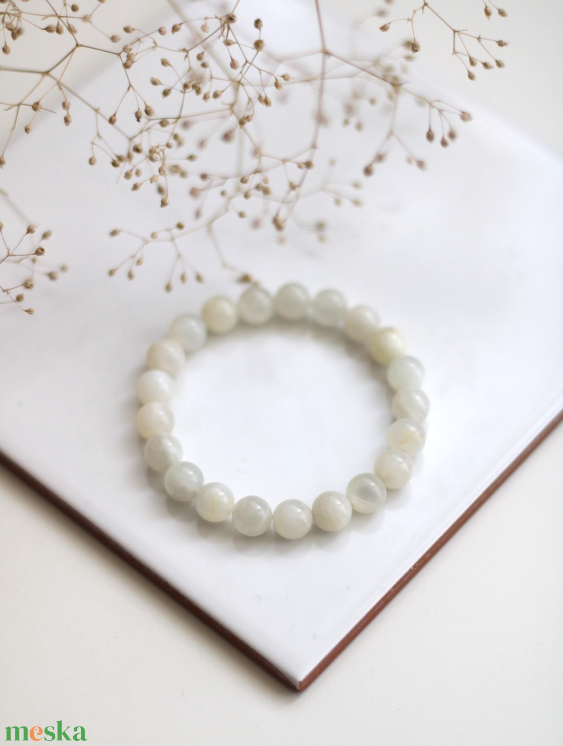 Hold energiája holdkő ásványkarkötő - ékszer - karkötő - gyöngyös karkötő - Meska.hu