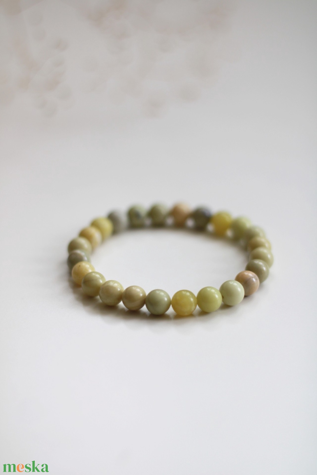 Bőség és szerencse zöld jáde ásvány karkötő - ékszer - karkötő - ásványkarkötő - Meska.hu