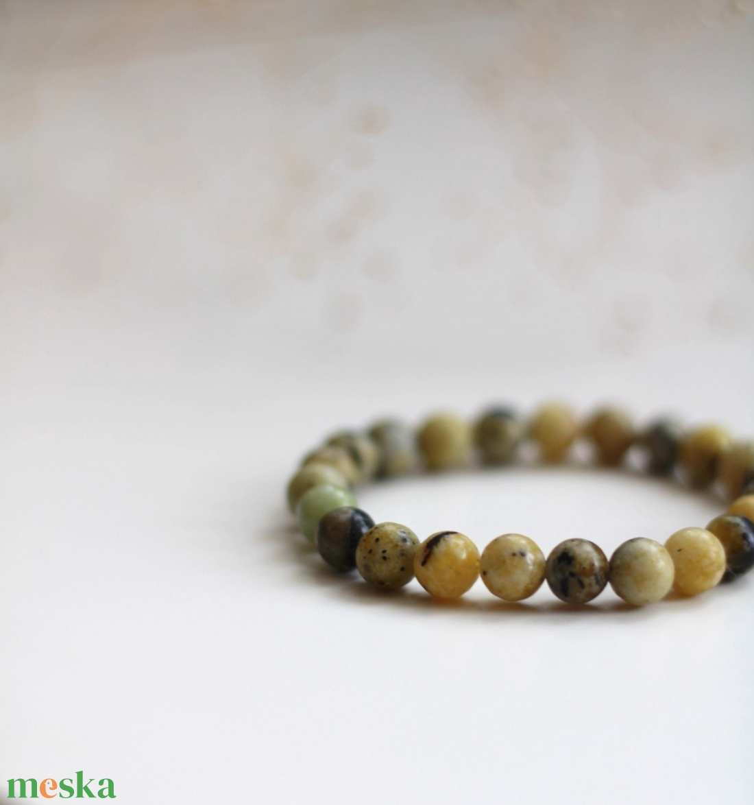Szerpentin ásványkarkötő - ékszer - karkötő - ásványkarkötő - Meska.hu