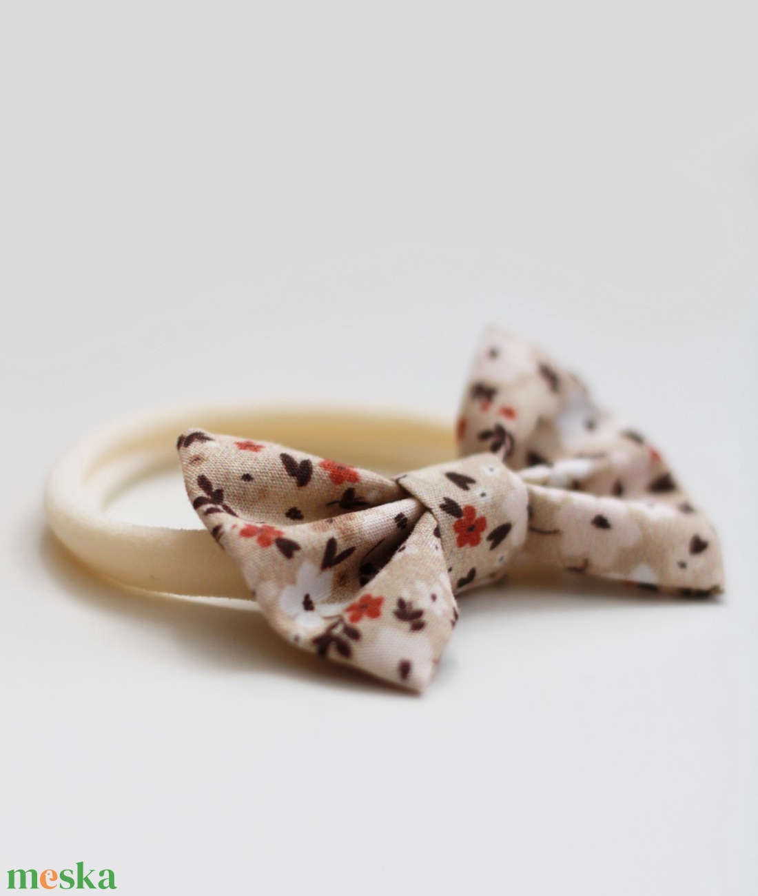 Natural floral midi elasztikus fejpánt - ruha & divat - hajdísz & hajcsat - hajráf & hajpánt - Meska.hu