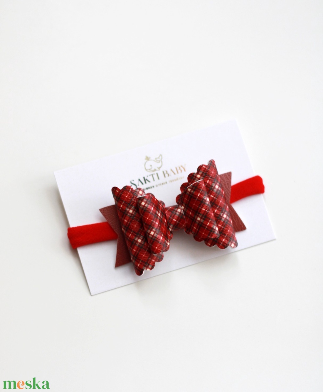 Téli kockás tartan elasztikus pánt  - ruha & divat - hajdísz & hajcsat - hajráf & hajpánt - Meska.hu