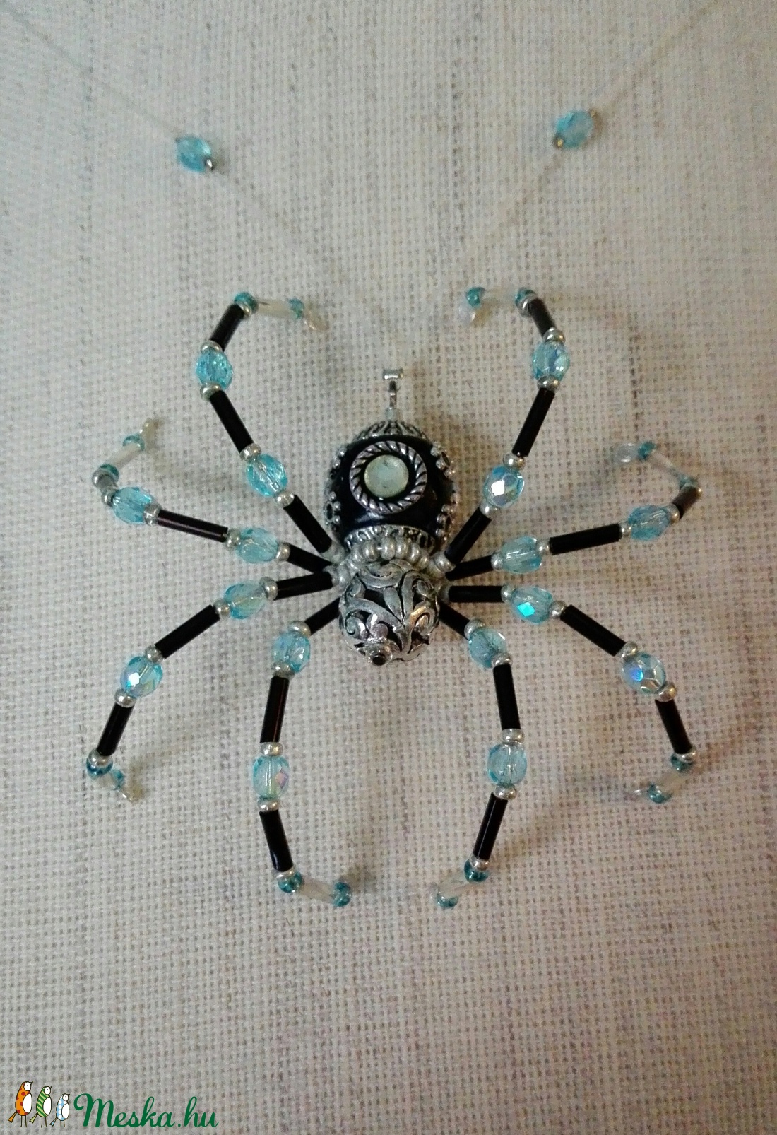 Halloween kristály pók szett - ékszer - ékszerszett - Meska.hu
