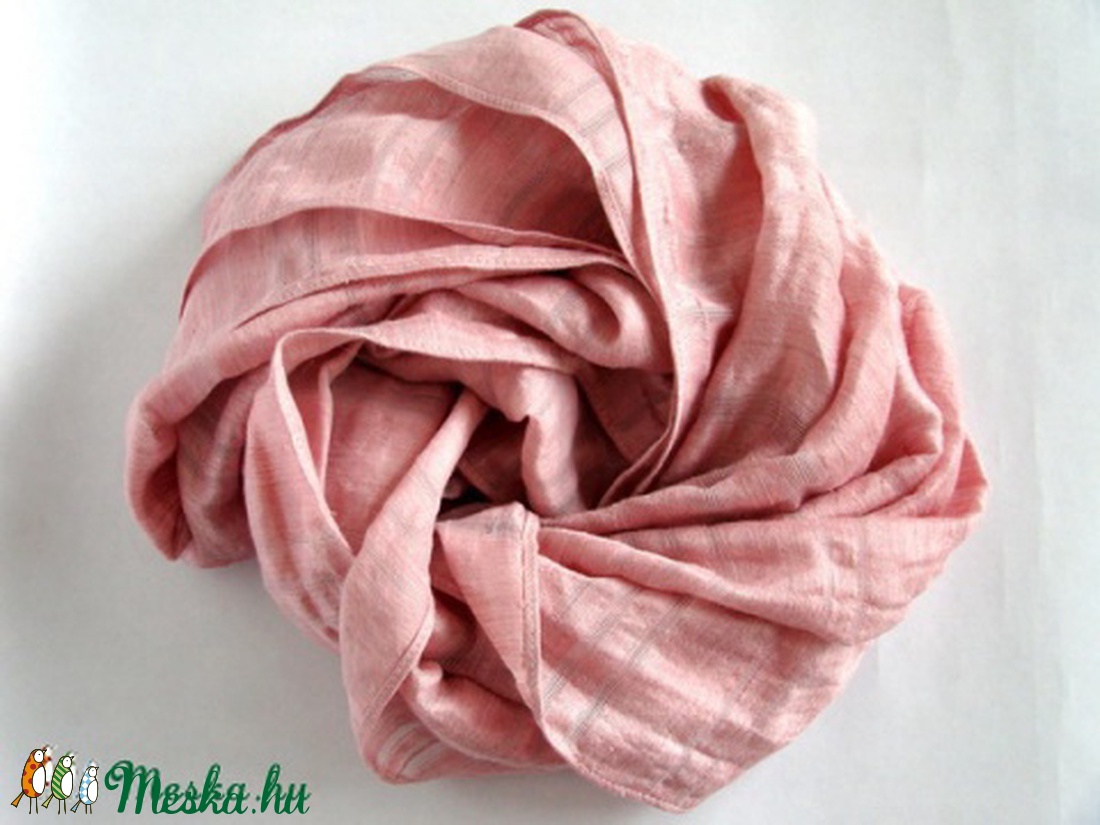 Mályva, fáradt rózsaszínű selyem/organza sál -  - Meska.hu