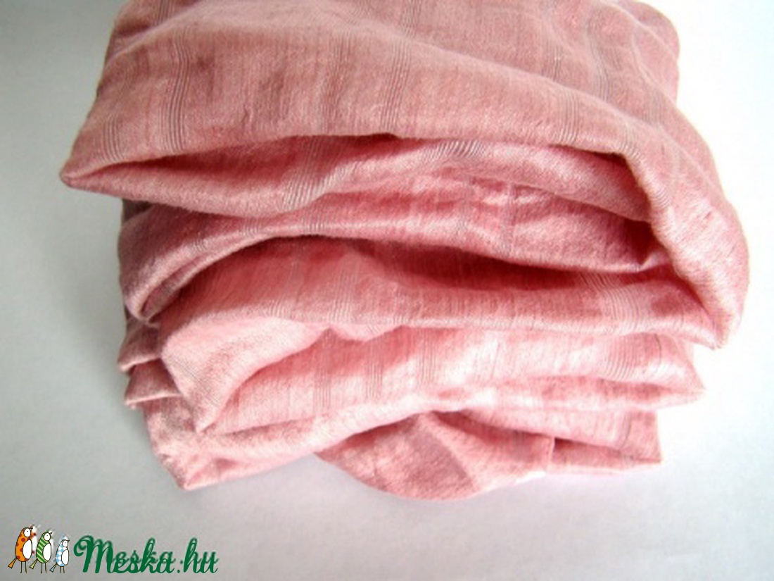 Mályva, fáradt rózsaszínű selyem/organza sál -  - Meska.hu