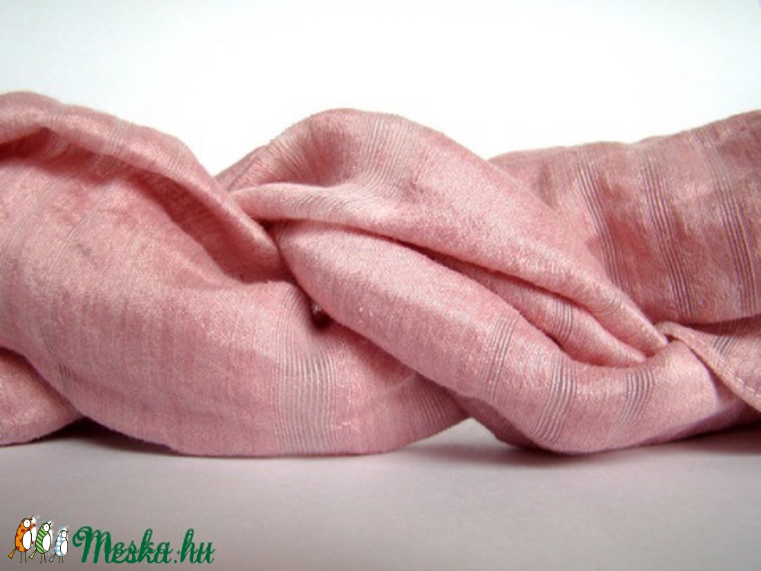 Mályva, fáradt rózsaszínű selyem/organza sál -  - Meska.hu