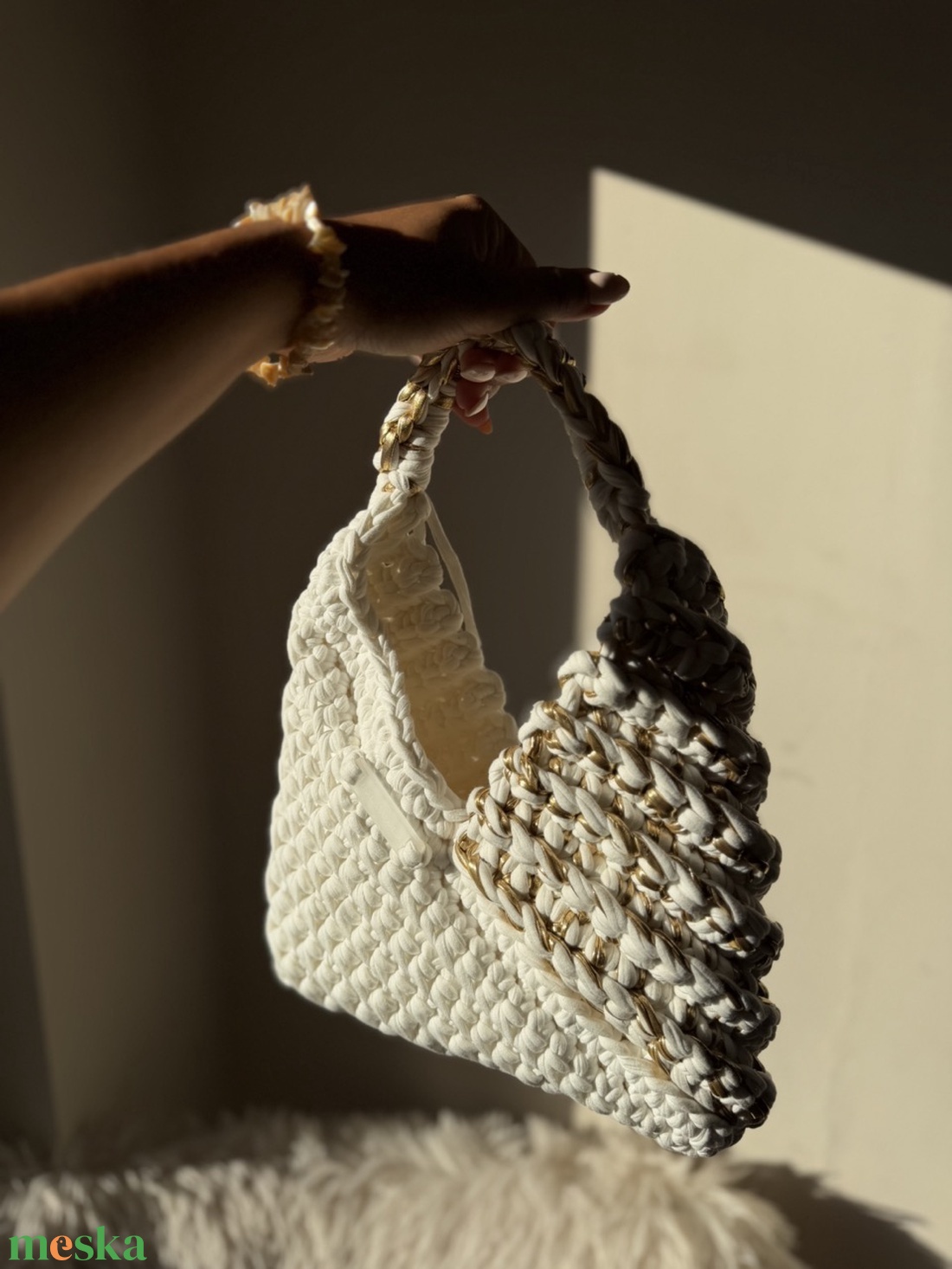 Horgolt Triangle Bag - táska & tok - kézitáska & válltáska - kézitáska - Meska.hu