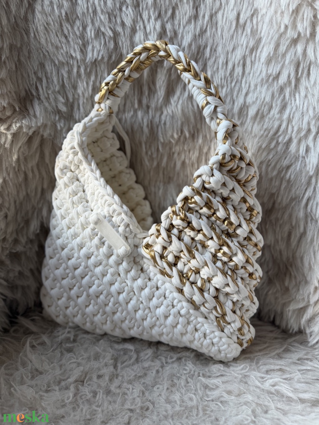 Horgolt Triangle Bag - táska & tok - kézitáska & válltáska - kézitáska - Meska.hu