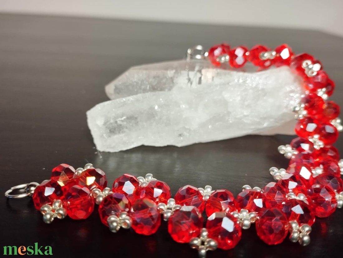 Red - ékszer - karkötő - gyöngyös karkötő - Meska.hu