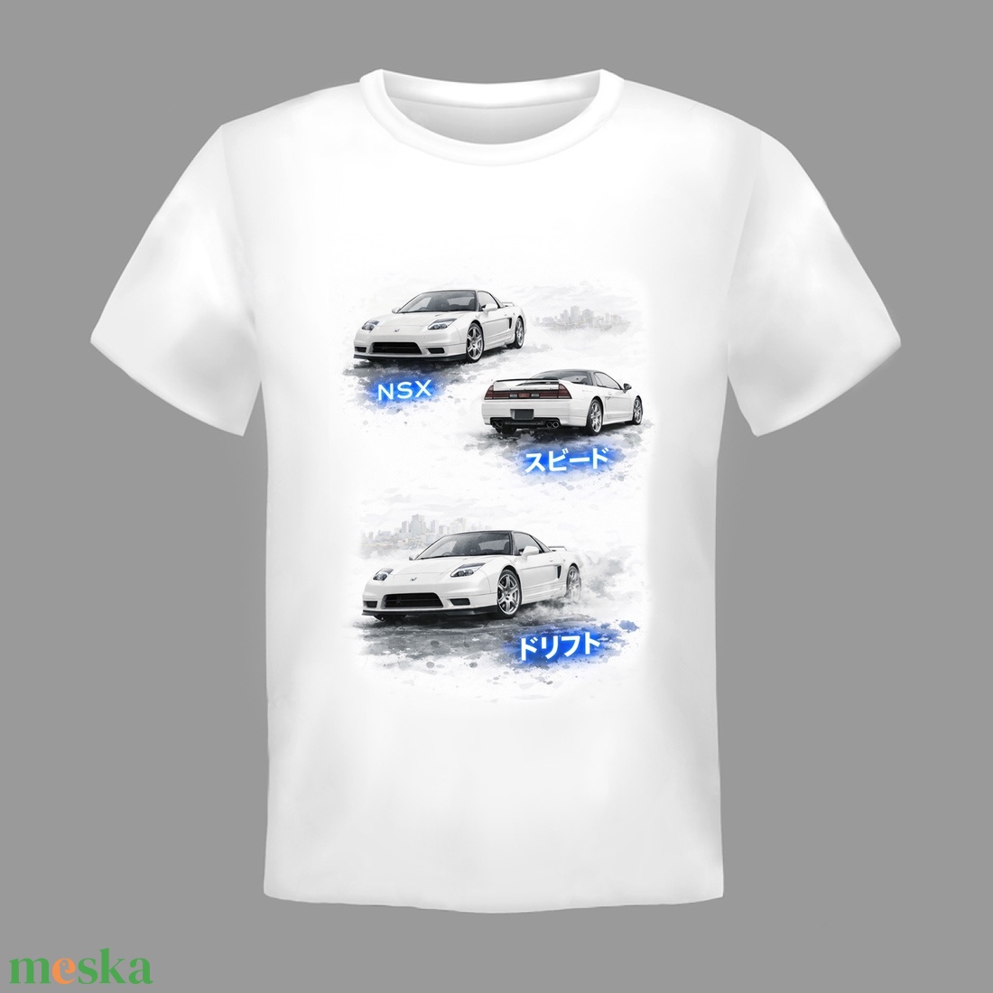 Egyedi nyomtatott Honda NSX grafikus stílusban ábrázolva. - ruha & divat - férfi ruha - póló - Meska.hu
