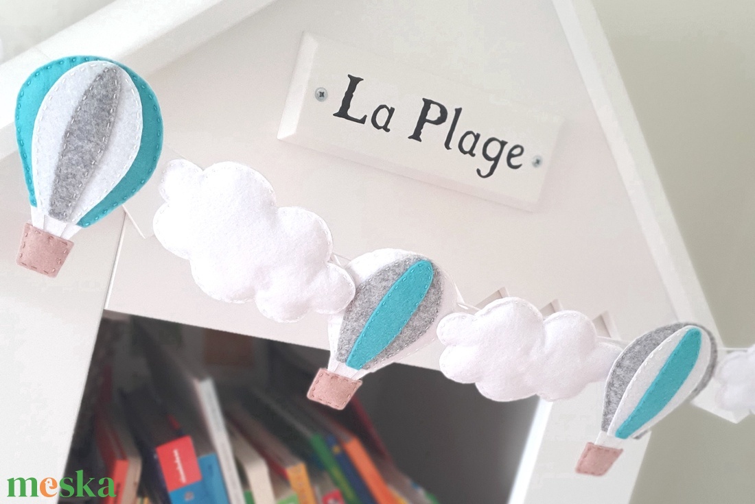 Hőlegballonos girland - otthon & életmód - dekoráció - fali és függő dekoráció - függődísz - Meska.hu