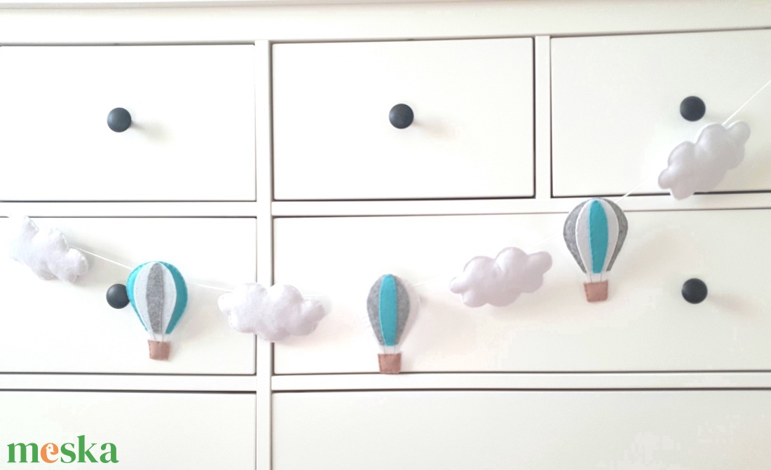 Hőlegballonos girland - otthon & életmód - dekoráció - fali és függő dekoráció - függődísz - Meska.hu