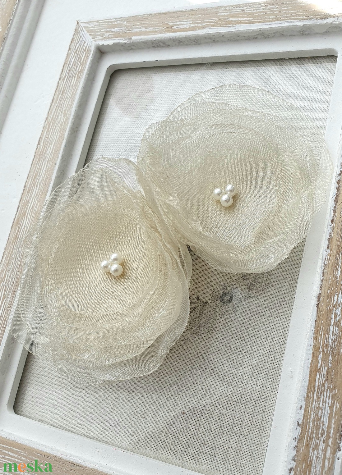 Organza virágos hajdísz - esküvő - hajdísz - kontydísz & hajdísz - Meska.hu Organza virágos hajdísz - esküvő - hajdísz - kontydísz & hajdísz - Meska.hu