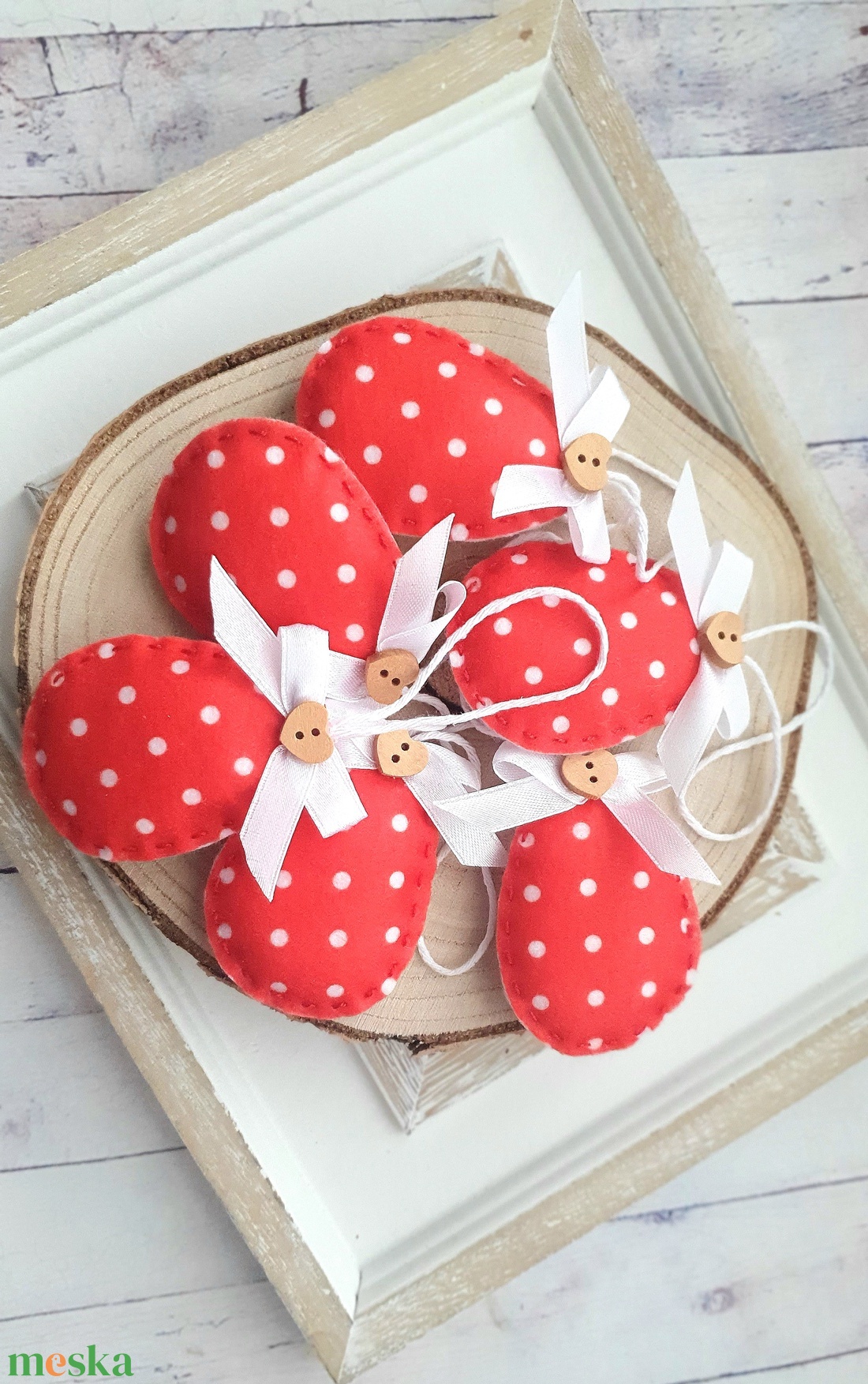 Pöttyös filc tojások, barkadísz, filcdísz, húsvét - otthon & életmód - dekoráció - fali és függő dekoráció - függődísz - Meska.hu