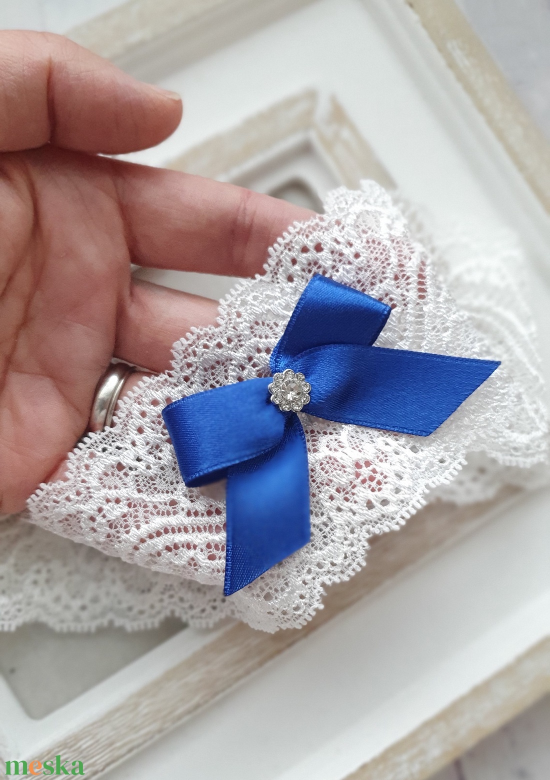 Valami kék combfix MINDY - esküvő - kiegészítők - harisnyatartó & valami kék - Meska.hu Valami kék combfix MINDY - esküvő - kiegészítők - harisnyatartó & valami kék - Meska.hu