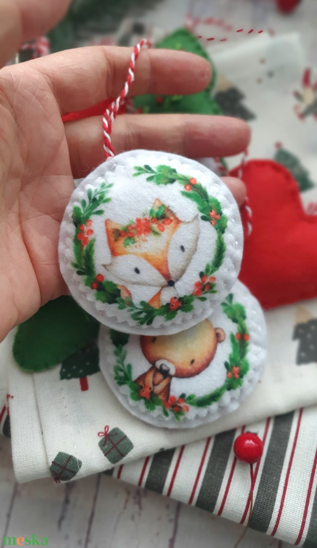 Bababarát karácsonyi filc díszek, manók és csillagok - karácsony - karácsonyi lakásdekoráció - karácsonyfadíszek - Meska.hu