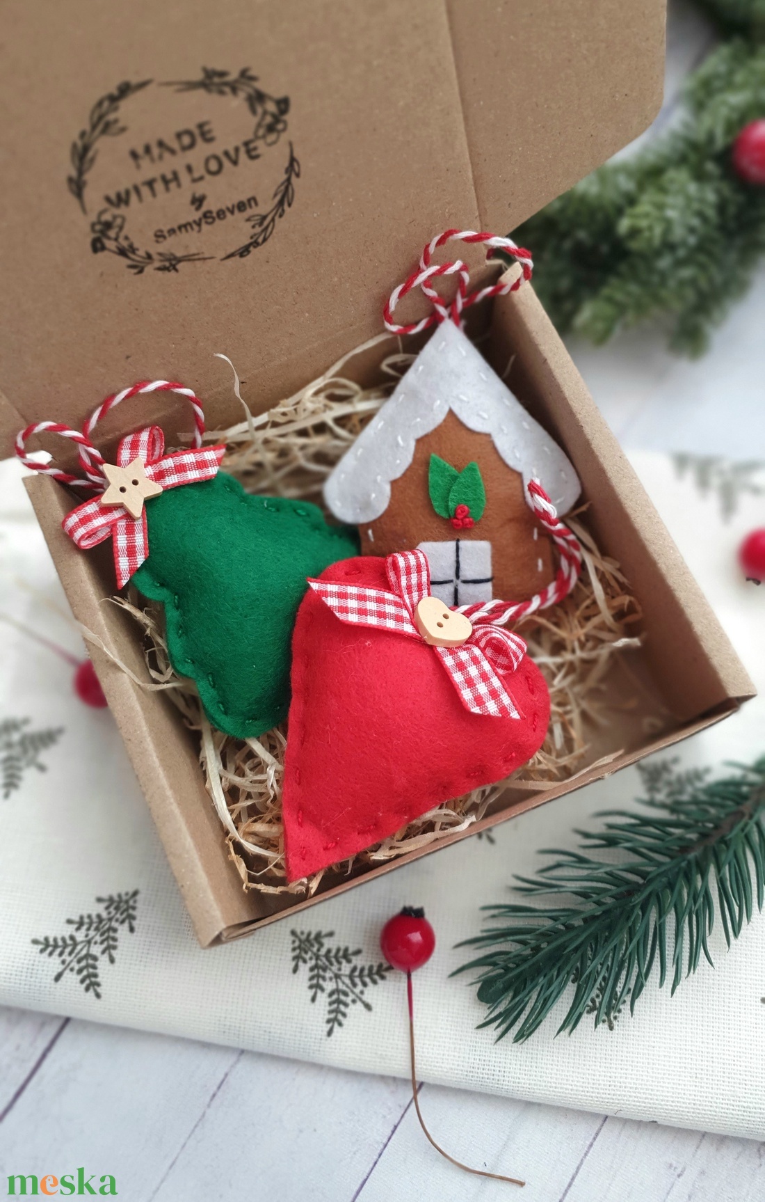 Bababarát karácsonyfadísz ajándékcsomag, kid box, óvónőnek, kollégának, pedagógusoknak - karácsony - karácsonyi lakásdekoráció - karácsonyfadíszek - Meska.hu