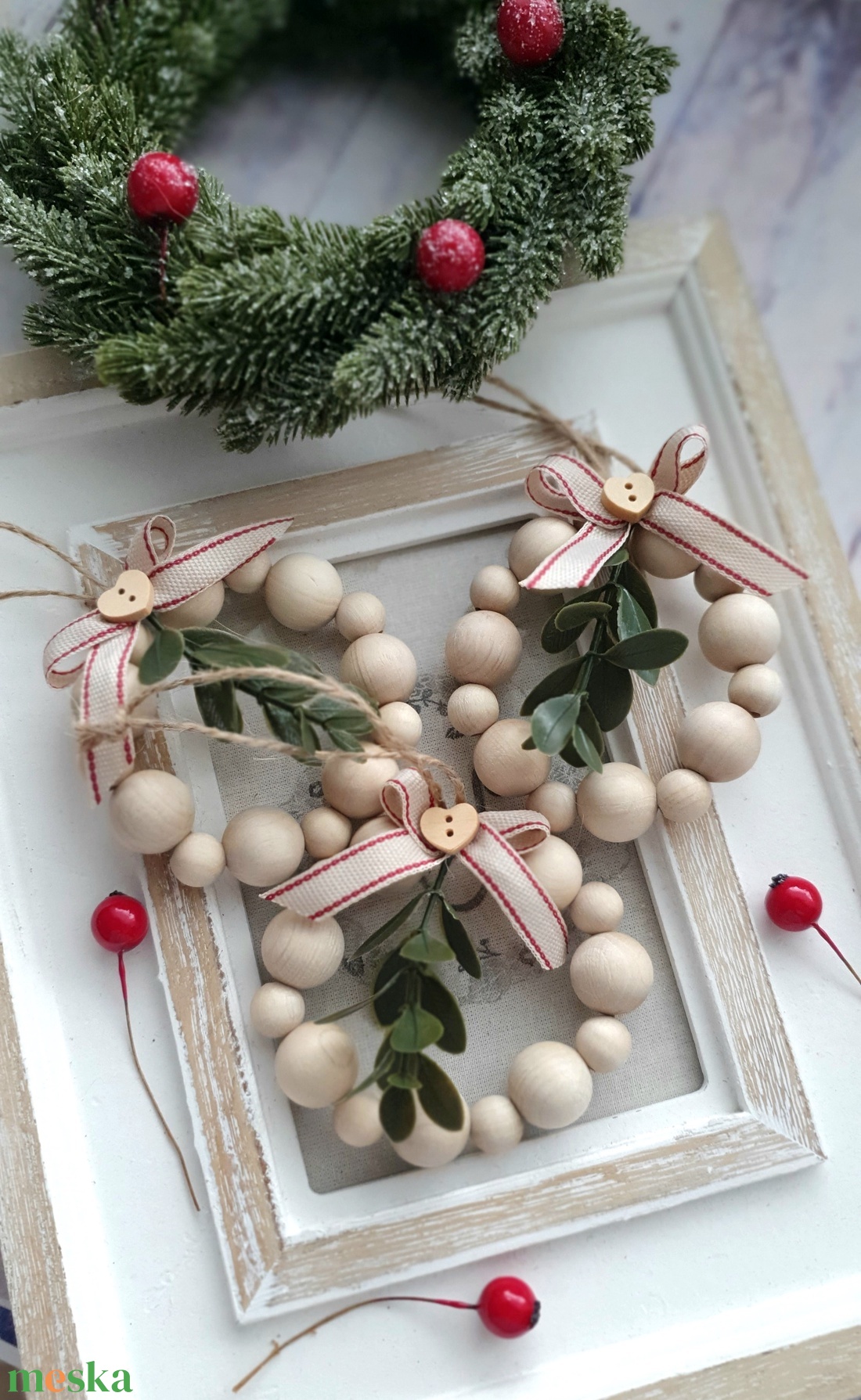 Rusztikus karácsonyfadísz  - karácsony - karácsonyi lakásdekoráció - karácsonyfadíszek - Meska.hu