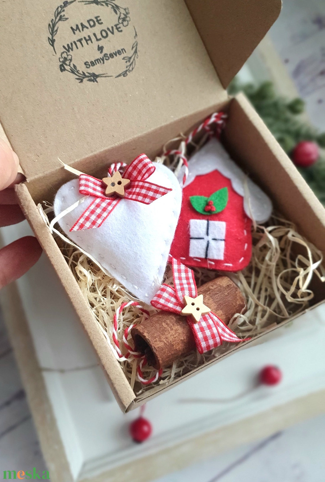 Bababarát karácsonyfadísz ajándékcsomag, kid box, óvónőnek, kollégának, pedagógusoknak - karácsony - karácsonyi lakásdekoráció - karácsonyfadíszek - Meska.hu