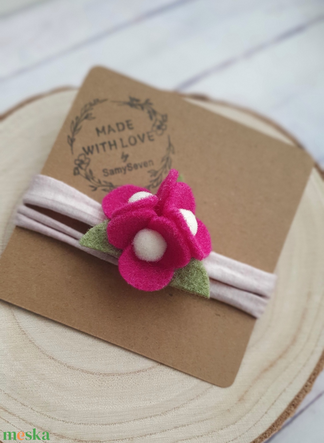 Virágos hajpánt, fejpánt, hajdísz - baba - mama - babafotózás - babafotózási kellékek - Meska.hu