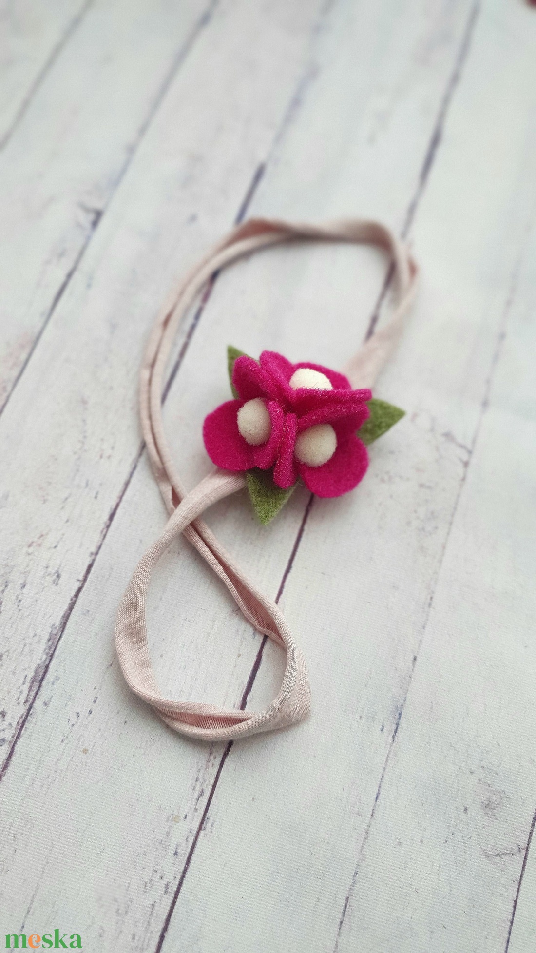 Virágos hajpánt, fejpánt, hajdísz - baba - mama - babafotózás - babafotózási kellékek - Meska.hu