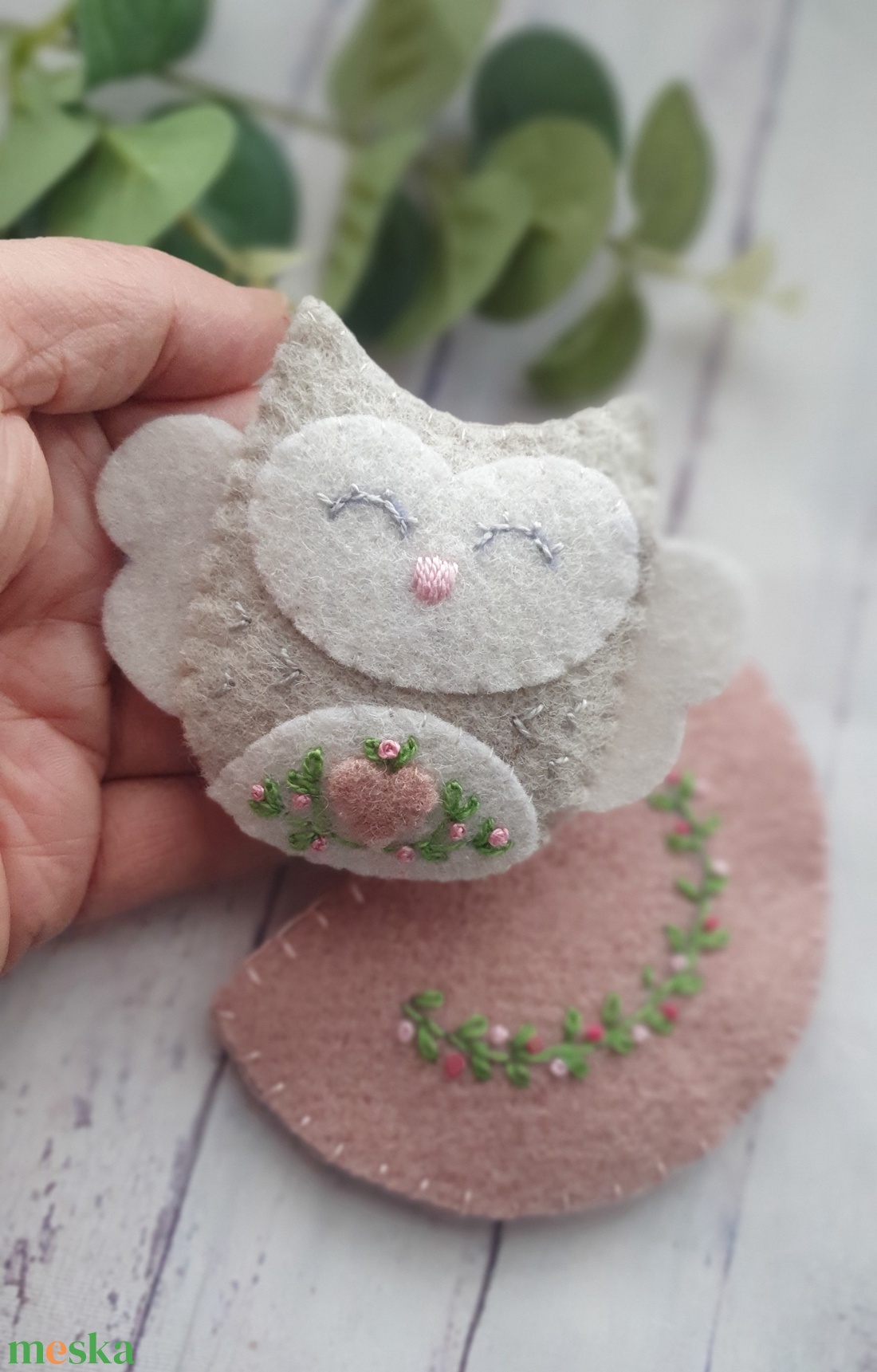 Zsebbarát filc bagoly, gyapjúfilc bagoly  - játék & sport - plüssállat & játékfigura - más figura - Meska.hu