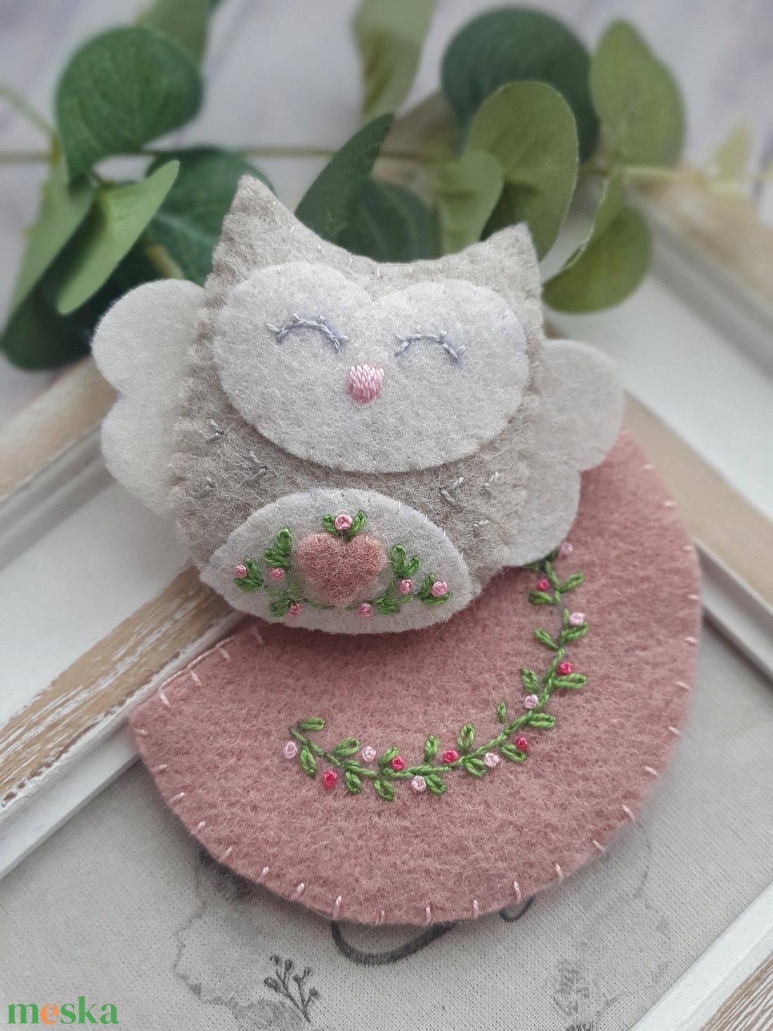 Zsebbarát filc bagoly, gyapjúfilc bagoly  - játék & sport - plüssállat & játékfigura - más figura - Meska.hu