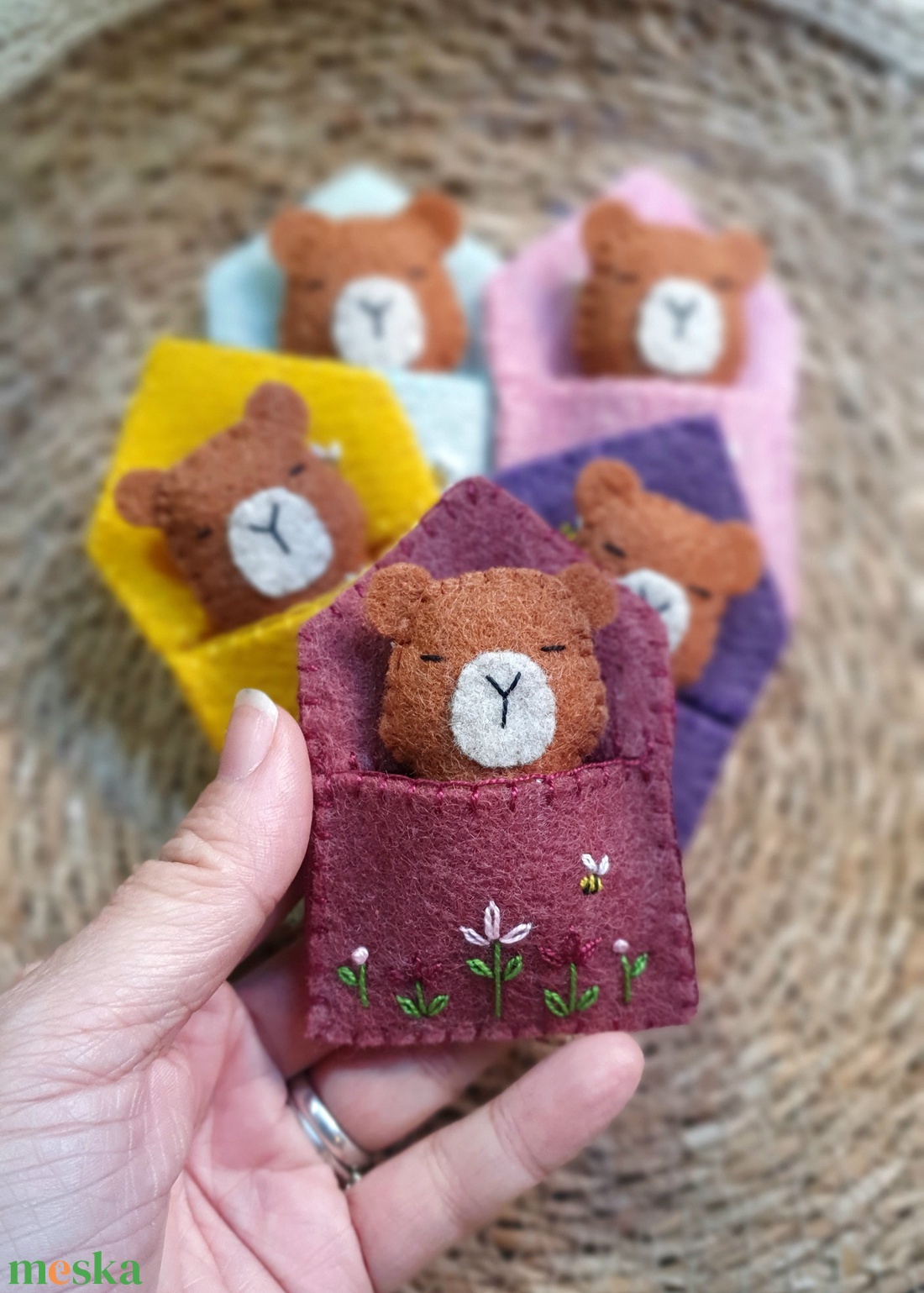 Zsebbarátok, hímzett gyapjúfilc capibara, kapibara - játék & sport - plüssállat & játékfigura - kapibara - Meska.hu