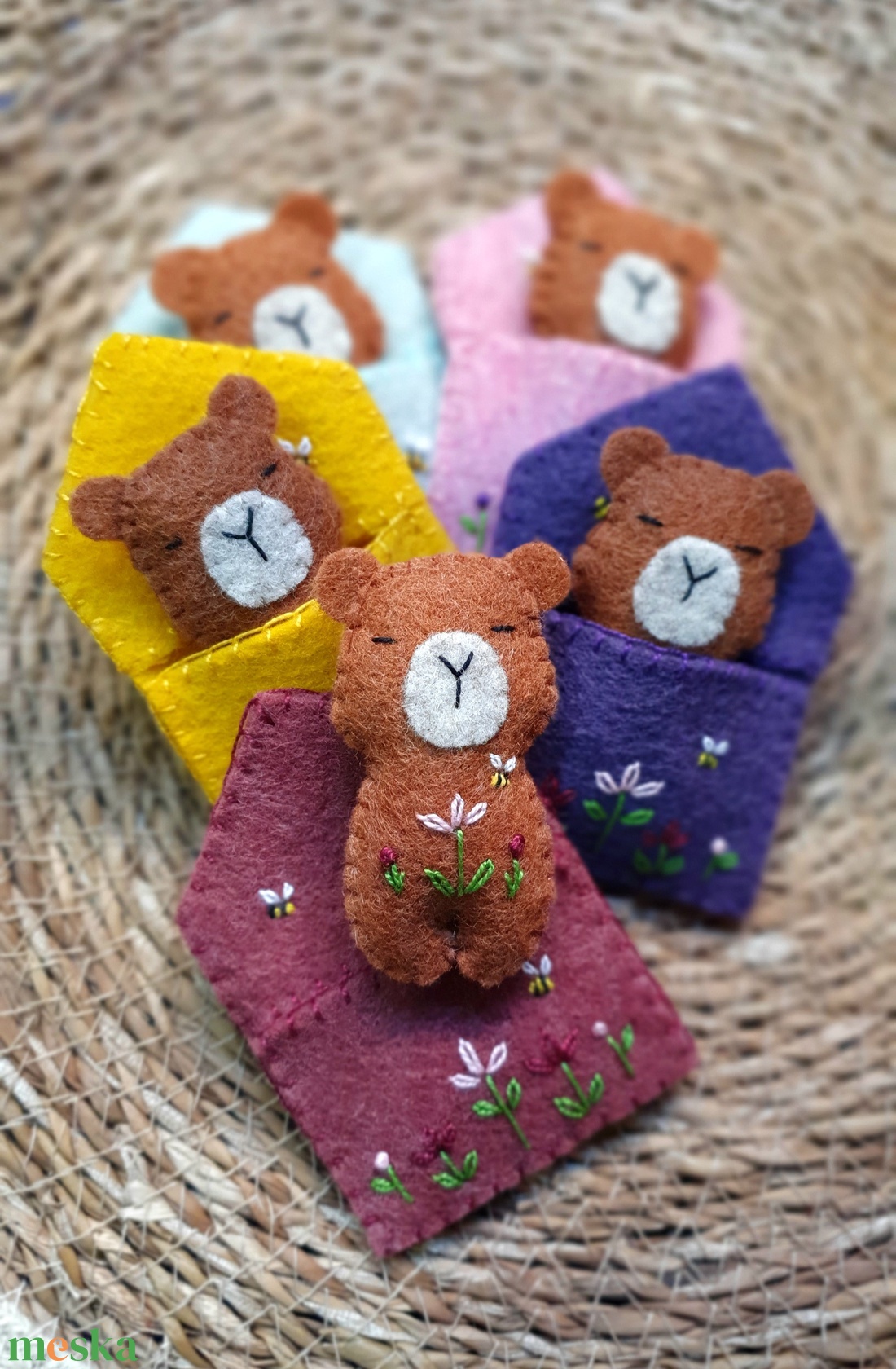 Zsebbarátok, hímzett gyapjúfilc capibara, kapibara - játék & sport - plüssállat & játékfigura - kapibara - Meska.hu