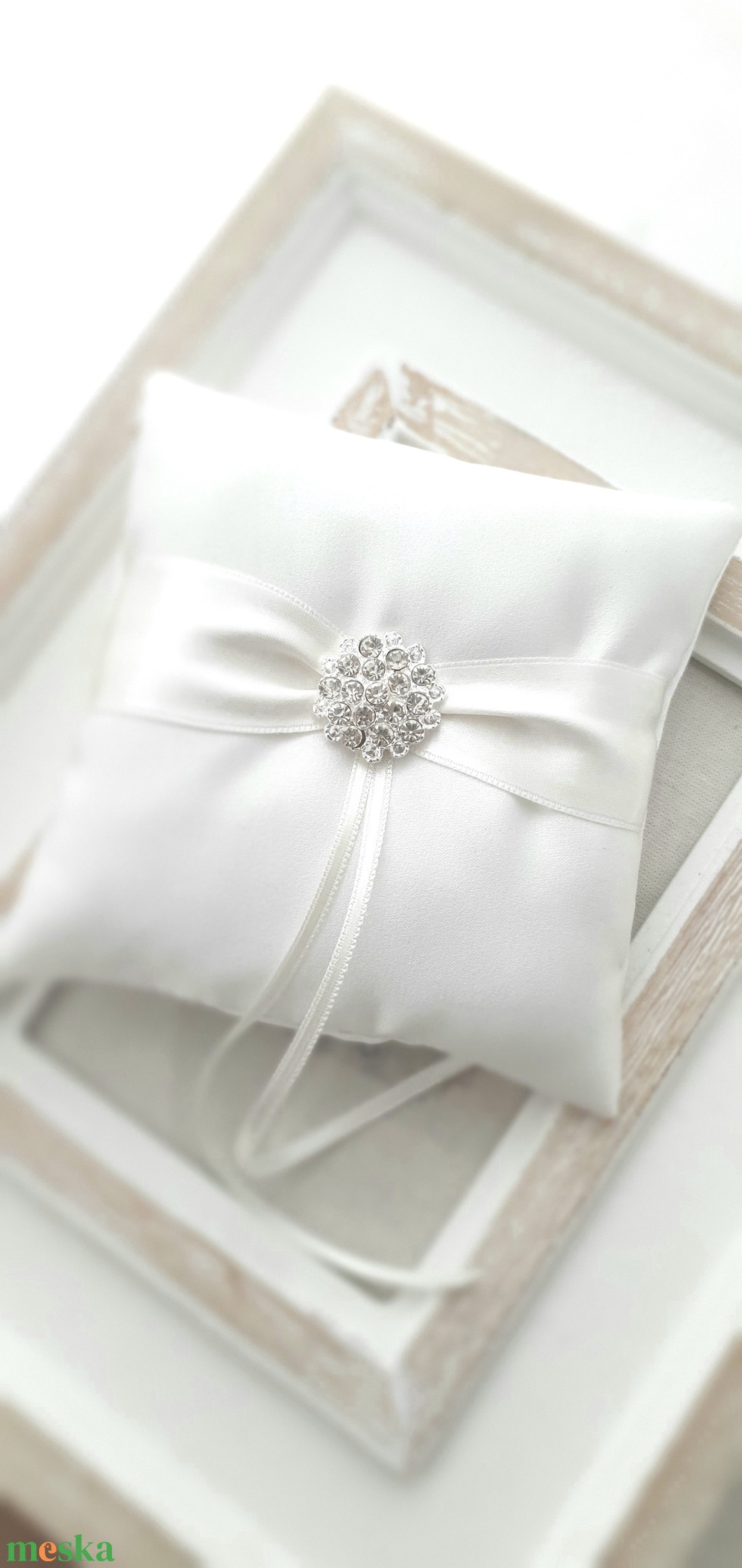 Gyűrűpárna HAILEY, gyűrűtartó, menyasszony, esküvő - esküvő - kiegészítők - gyűrűtartó & gyűrűpárna - Meska.hu