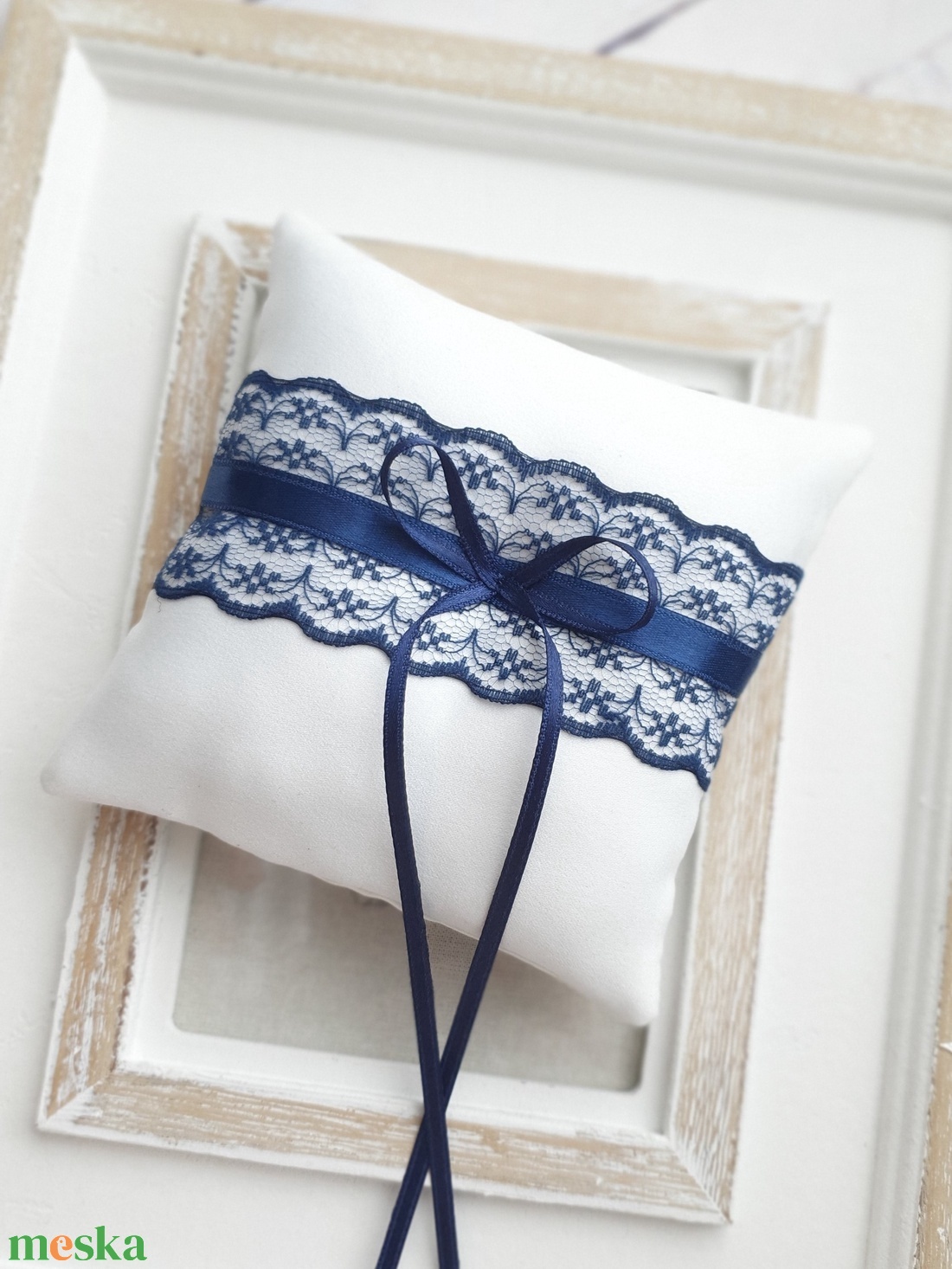 Gyűrűpárna MIRA, gyűrűtartó, menyasszony, esküvő - esküvő - kiegészítők - gyűrűtartó & gyűrűpárna - Meska.hu