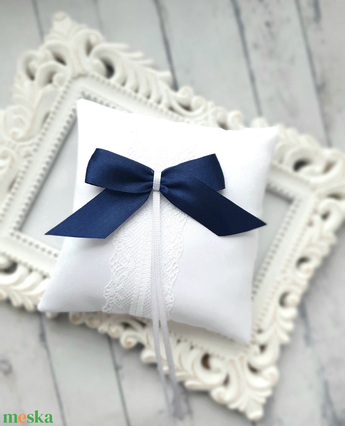 Gyűrűpárna MARIENN, gyűrűtartó, menyasszony, esküvő - esküvő - kiegészítők - gyűrűtartó & gyűrűpárna - Meska.hu