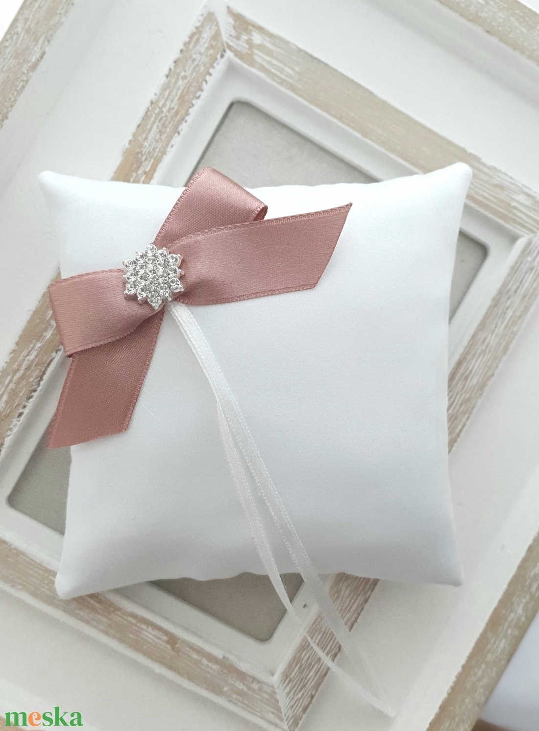 Gyűrűpárna ROSIE, gyűrűtartó, menyasszony, esküvő - esküvő - kiegészítők - gyűrűtartó & gyűrűpárna - Meska.hu