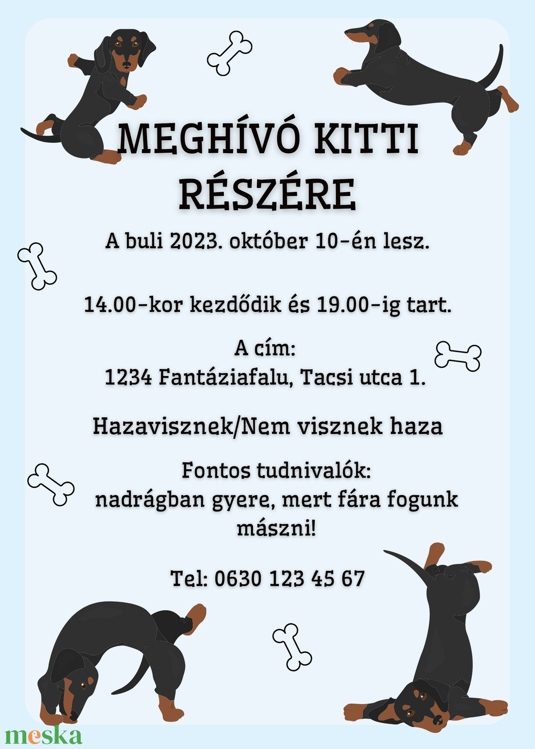 Születésnapi tacskós meghívó - otthon & életmód - papír, írószer - ajándékozás kellékei - meghívó - Meska.hu Születésnapi tacskós meghívó - otthon & életmód - papír, írószer - ajándékozás kellékei - meghívó - Meska.hu