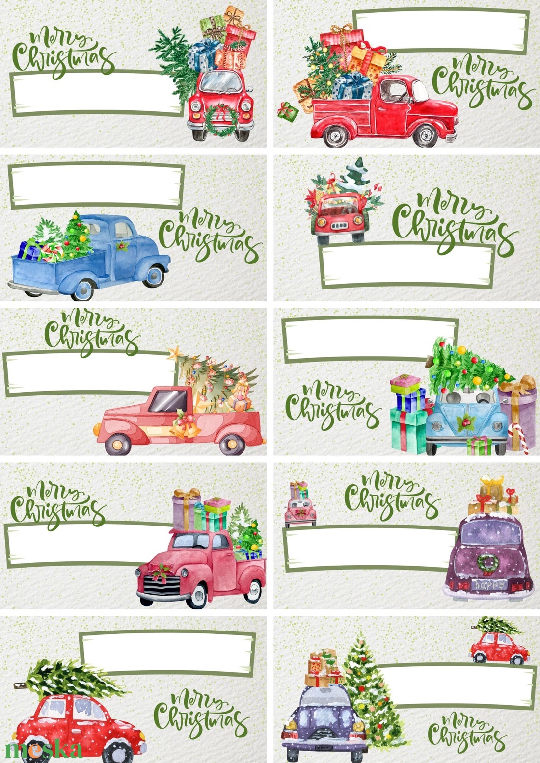 Karácsonyi címke  - művészet - címkék, gyufásdobozok - Meska.hu