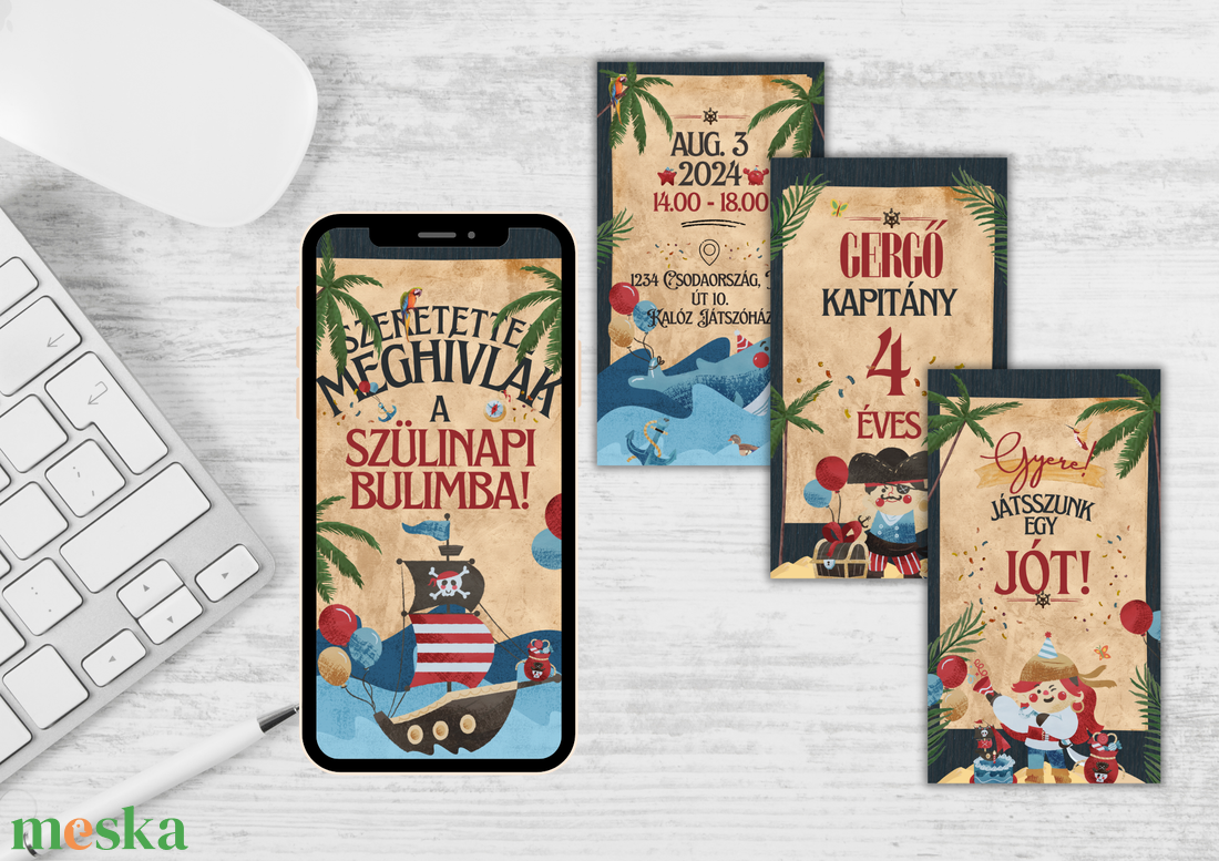 Születésnapi meghívó videó kalózos - művészet - grafika & illusztráció - digitális - Meska.hu Születésnapi meghívó videó kalózos - művészet - grafika & illusztráció - digitális - Meska.hu