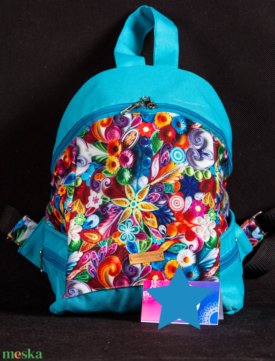 Quilling mintás design hátizsák - több színben! - táska & tok - hátizsák - roll top hátizsák - Meska.hu