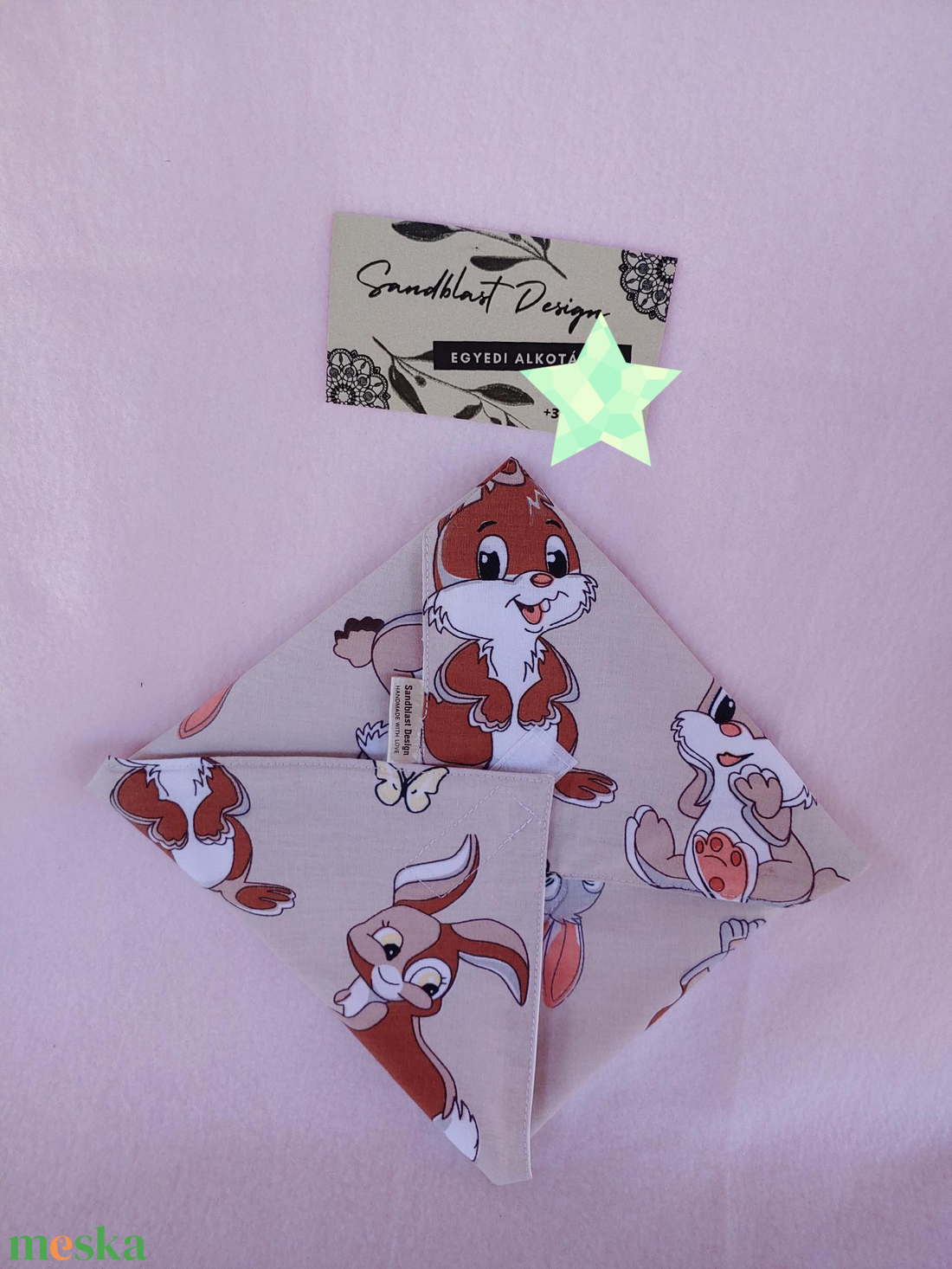 Nyuszis újraszalvéta - táska & tok - uzsonna- & ebéd tartó - szendvics csomagoló - Meska.hu