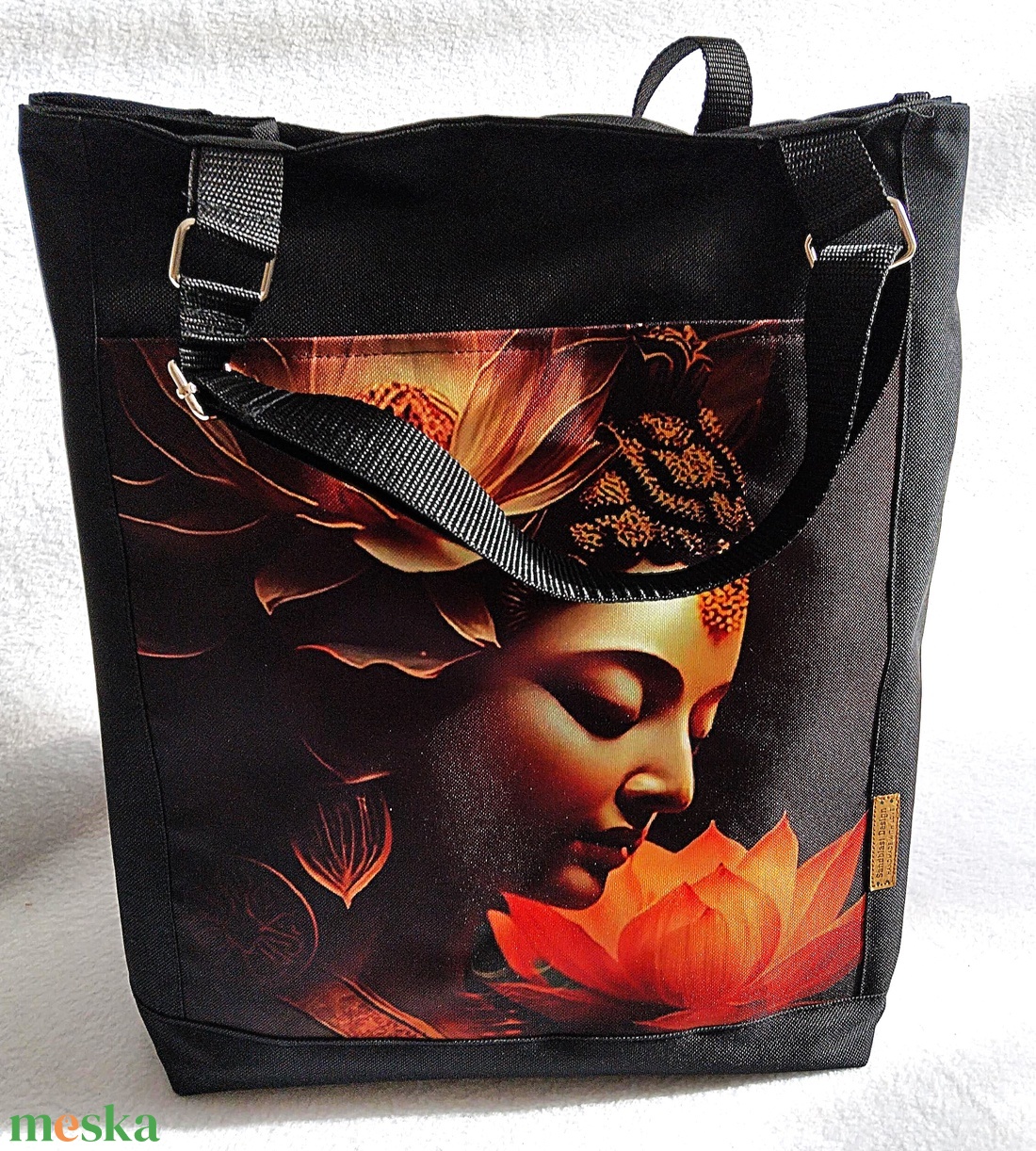  Shopper bag/Lótusz virág mintás - táska & tok - variálható táska - Meska.hu