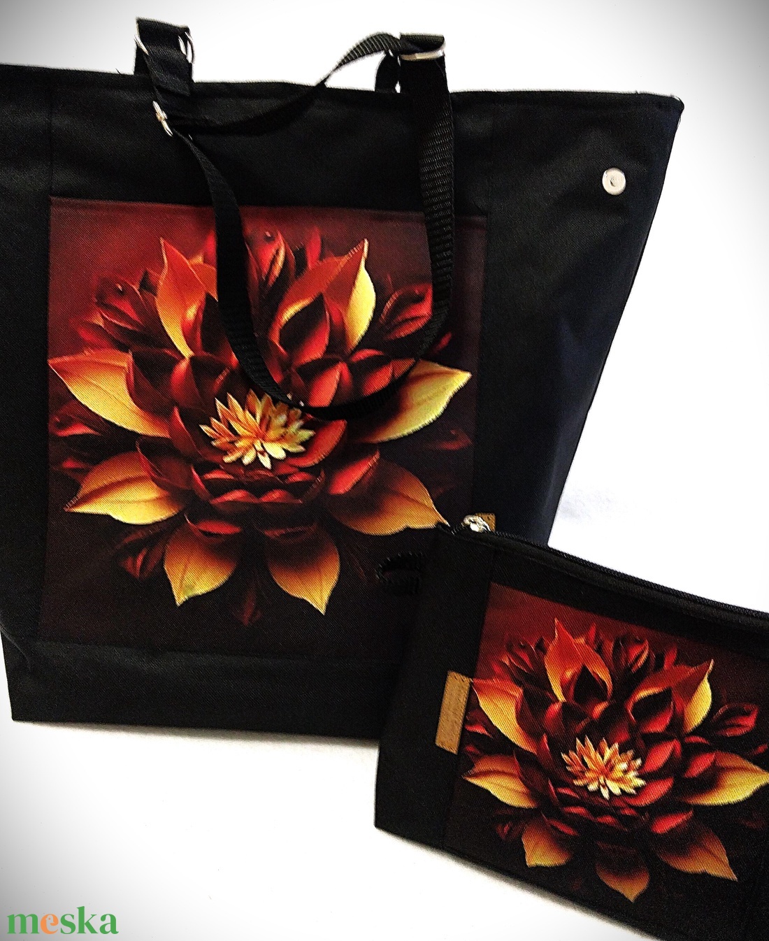 Bordó lótuszvirágos shopper bag - táska & tok - variálható táska - Meska.hu Bordó lótuszvirágos shopper bag - táska & tok - variálható táska - Meska.hu