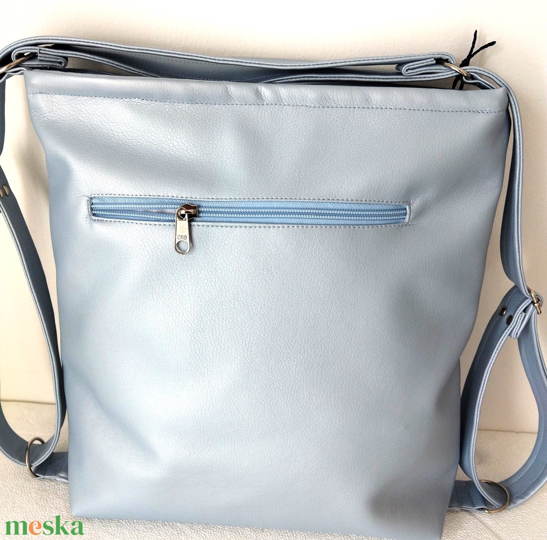 Vagány pasztell kék csajos variálható  shopper bag/hátizsák - táska & tok - variálható táska - Meska.hu
