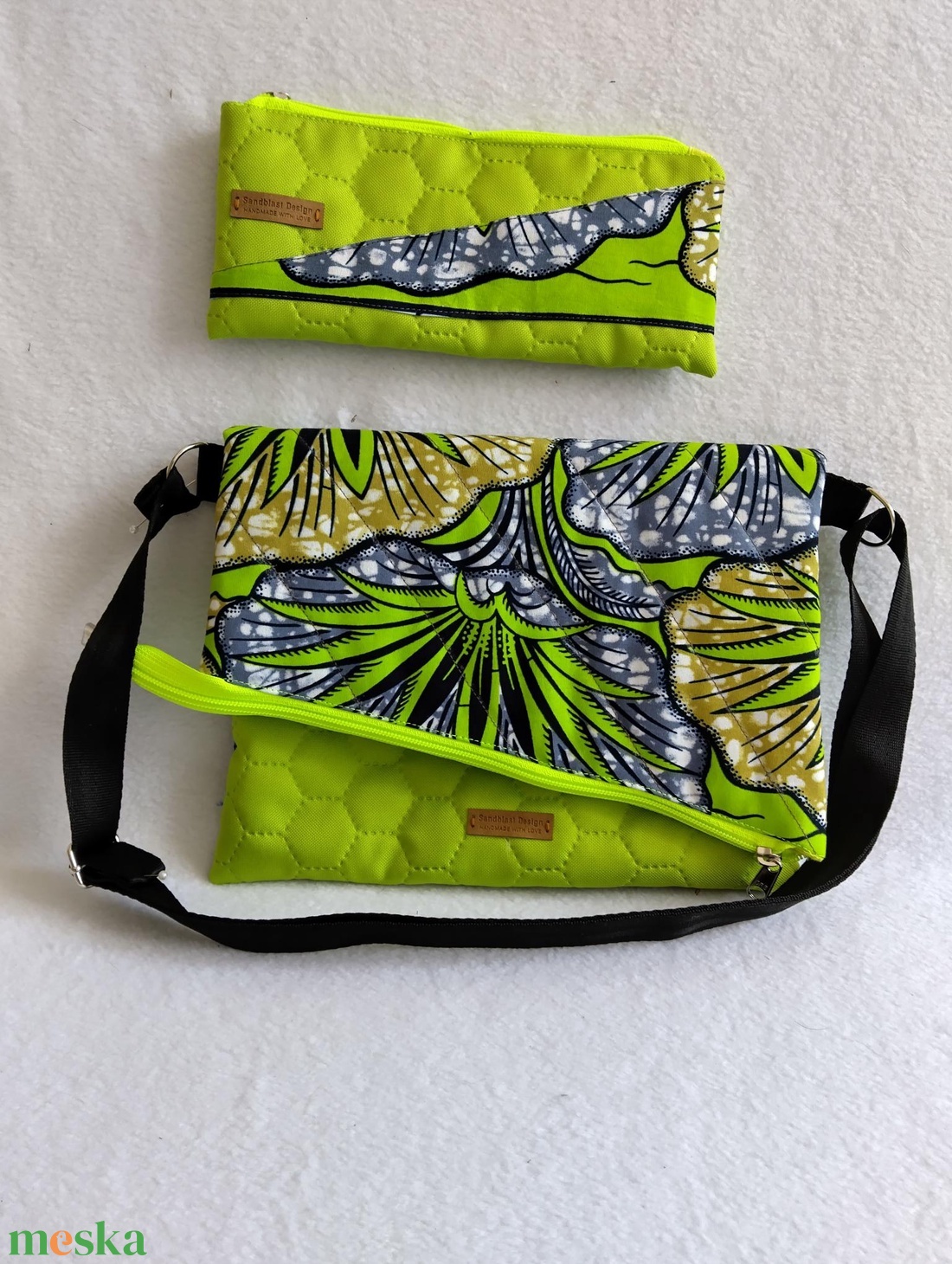 Samira Variálható Design Táska,steppelt gyöngyvászon/afrikai pamutvászon minta - táska & tok - variálható táska - Meska.hu