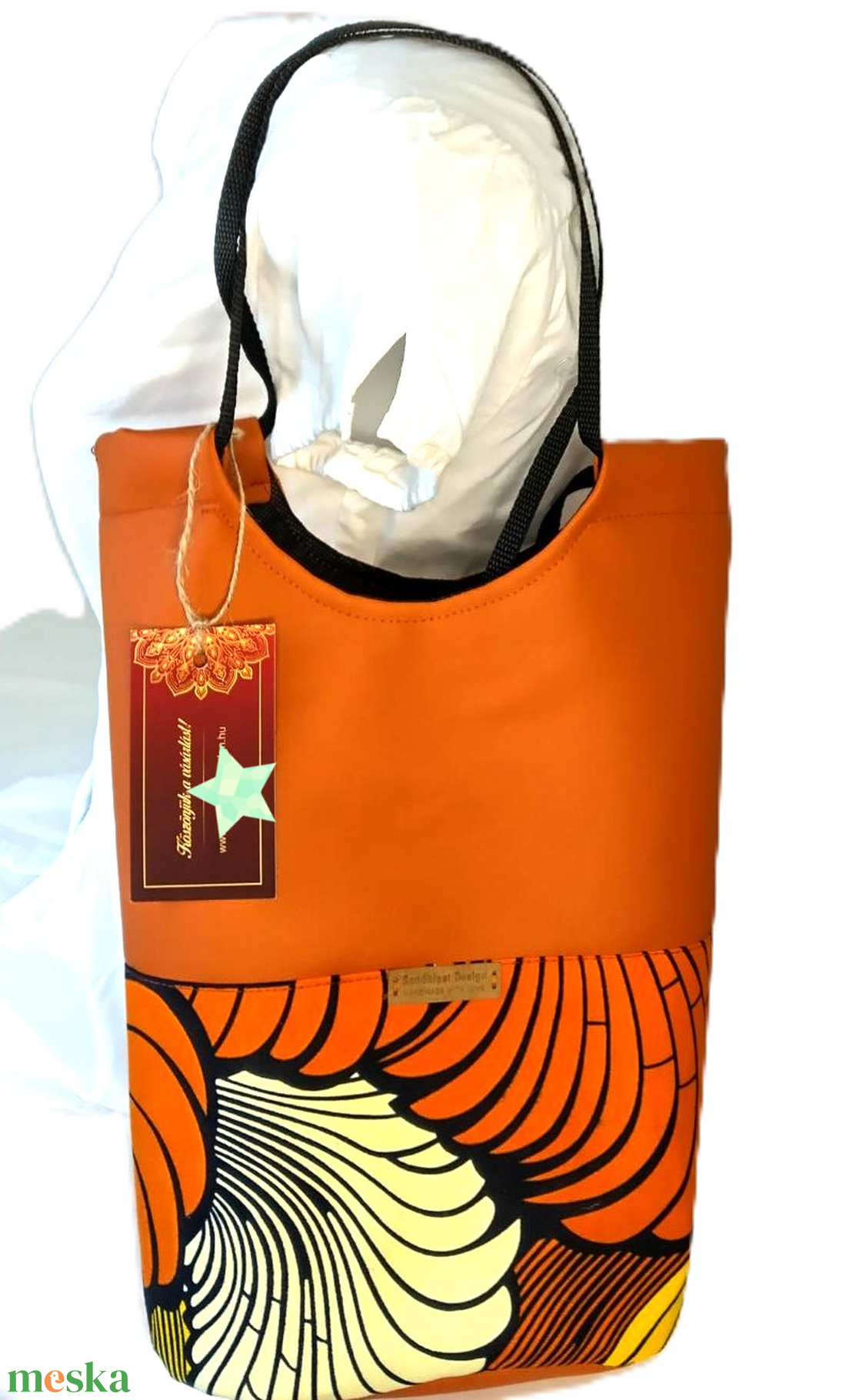Narancsszínű virágok kerekített aljú shopper/vödör táska - táska & tok - kézitáska & válltáska - válltáska - Meska.hu Narancsszínű virágok kerekített aljú shopper/vödör táska - táska & tok - kézitáska & válltáska - válltáska - Meska.hu
