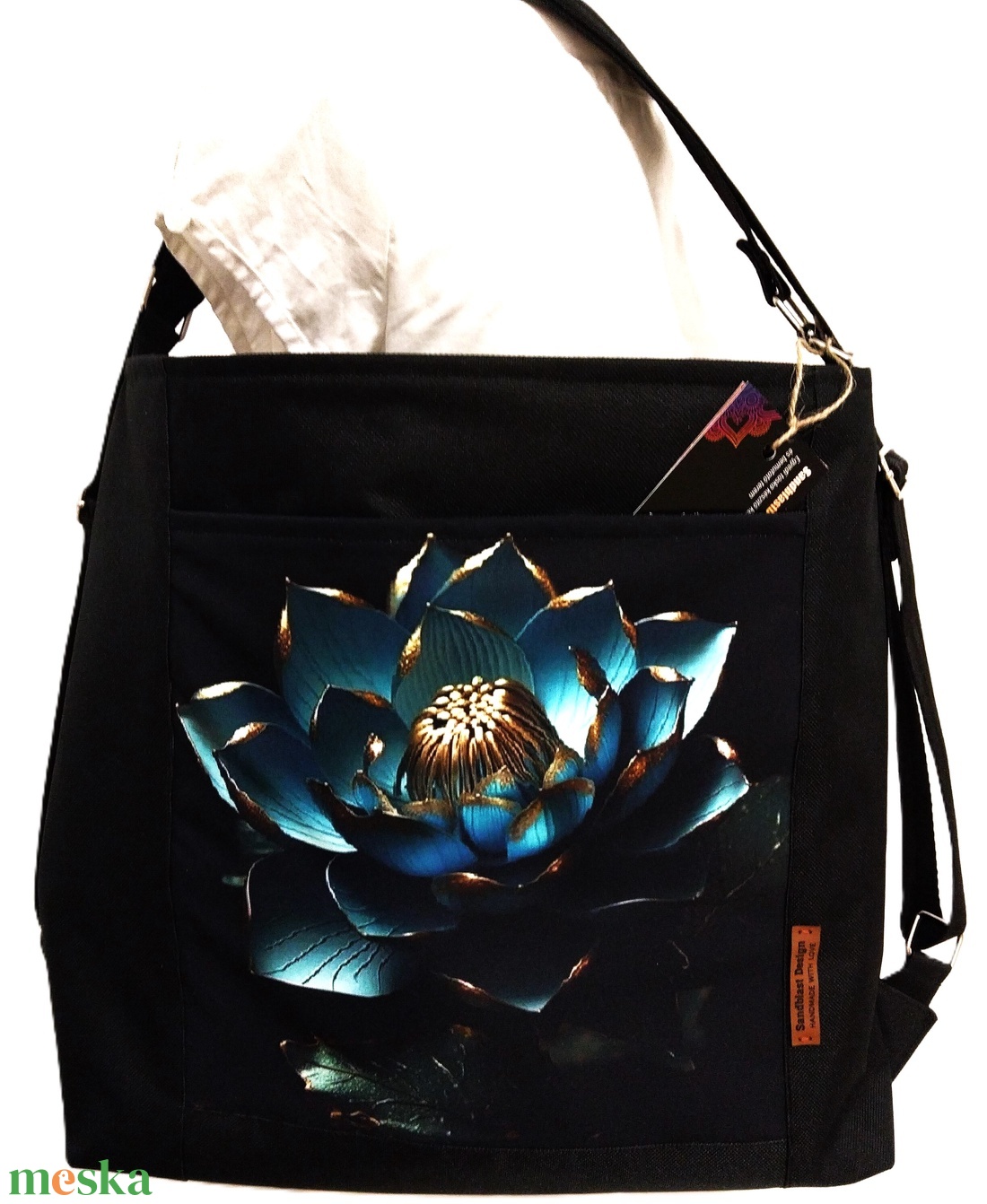 Kristály kék  variálható táska szett. Ajándék Neszesszerre, és kulcstartóval ! - táska & tok - variálható táska - Meska.hu