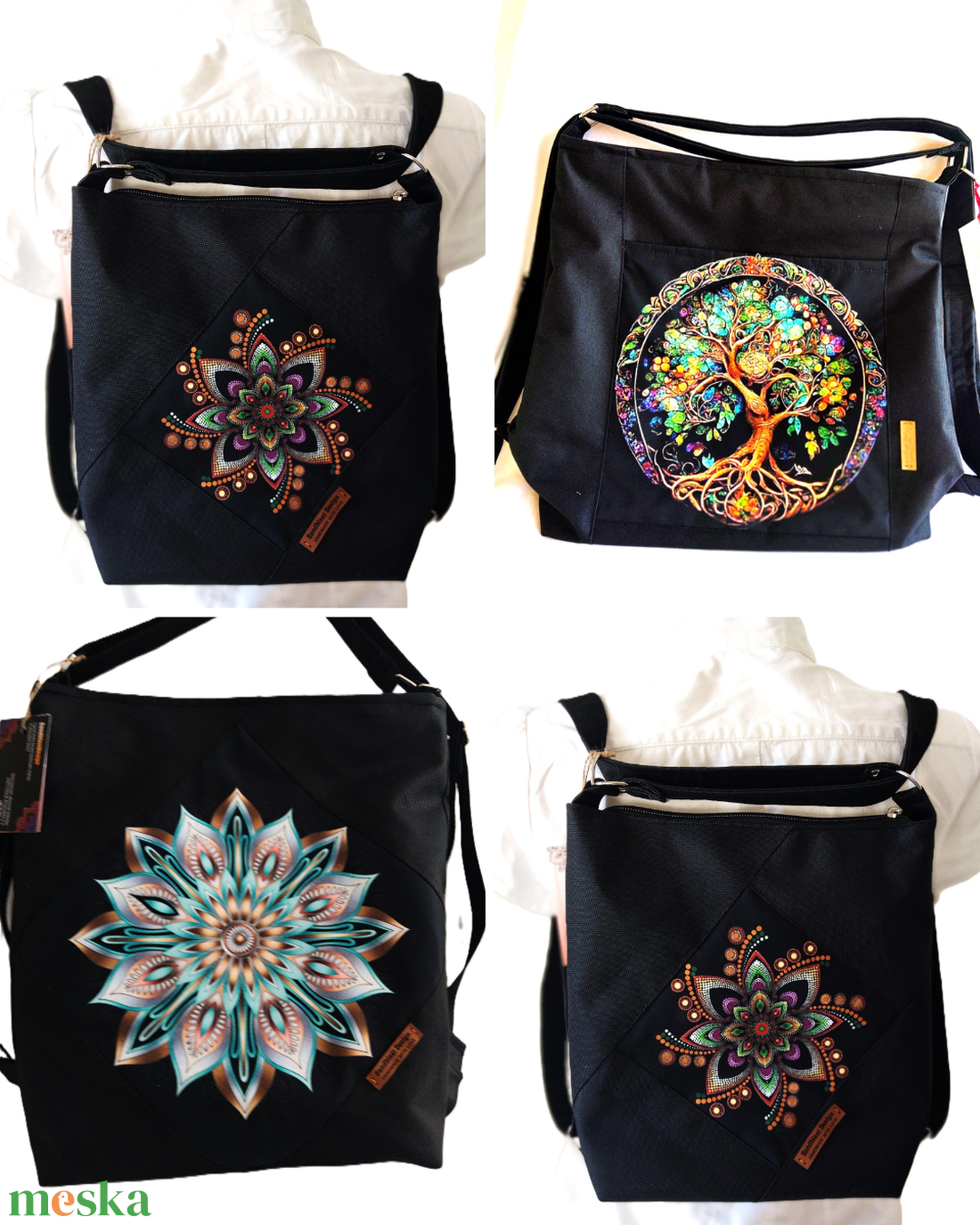 Életfa mintás variálható kis táska. Több minta! - otthon & életmód - dekoráció - spiritualitás - mandala - Meska.hu