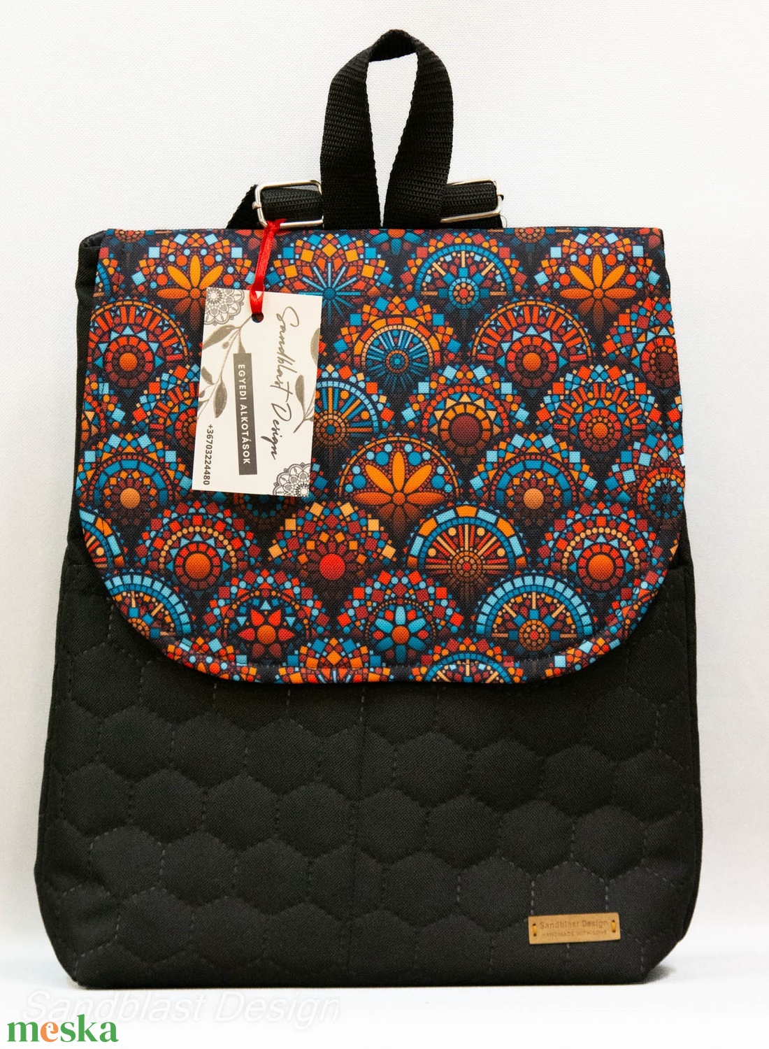 Mandala mintás hátizsák - táska & tok - hátizsák - hátizsák - Meska.hu