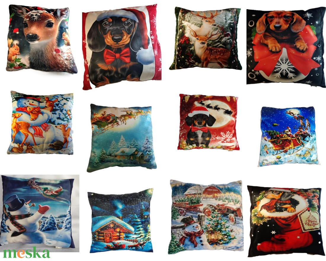 Télapó  pihe puha diszpárnák-Több minta! - karácsony - karácsonyi lakásdekoráció - karácsonyi lakásdíszek - Meska.hu