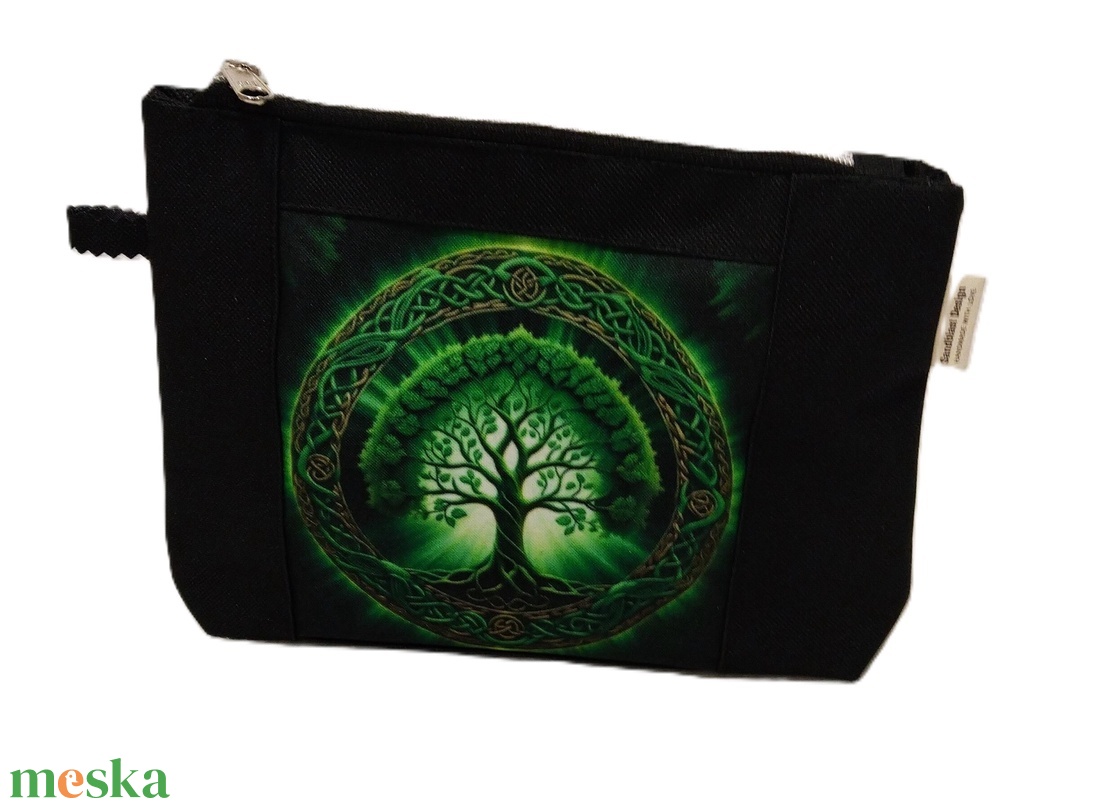 Zöld életfa motívumos táska szett - táska & tok - variálható táska - Meska.hu