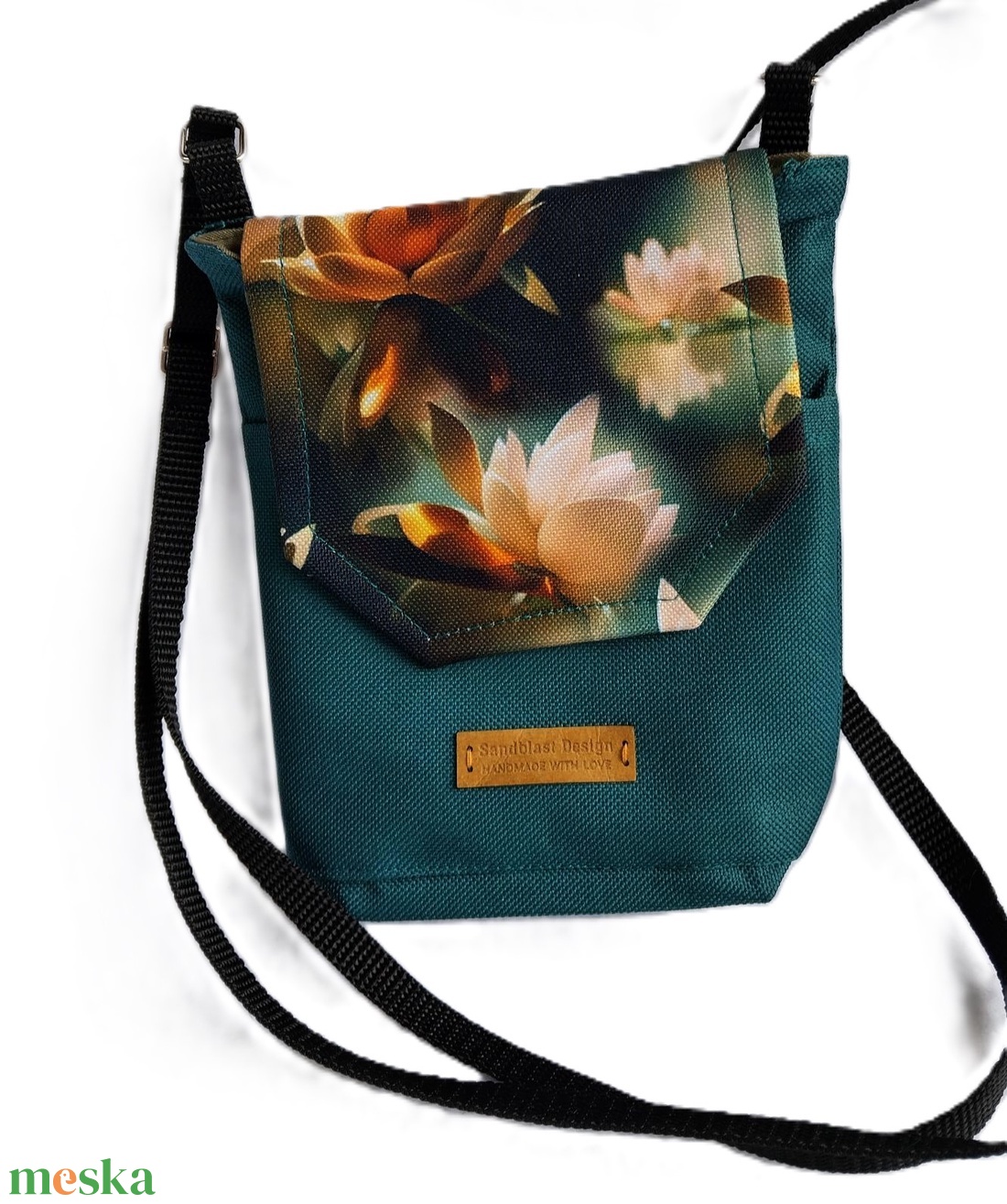 Tengerészkék mobil tok, telefon tartó kistáska barna mandala mintával Több minta - táska & tok - pénztárca & más tok - telefontok - Meska.hu